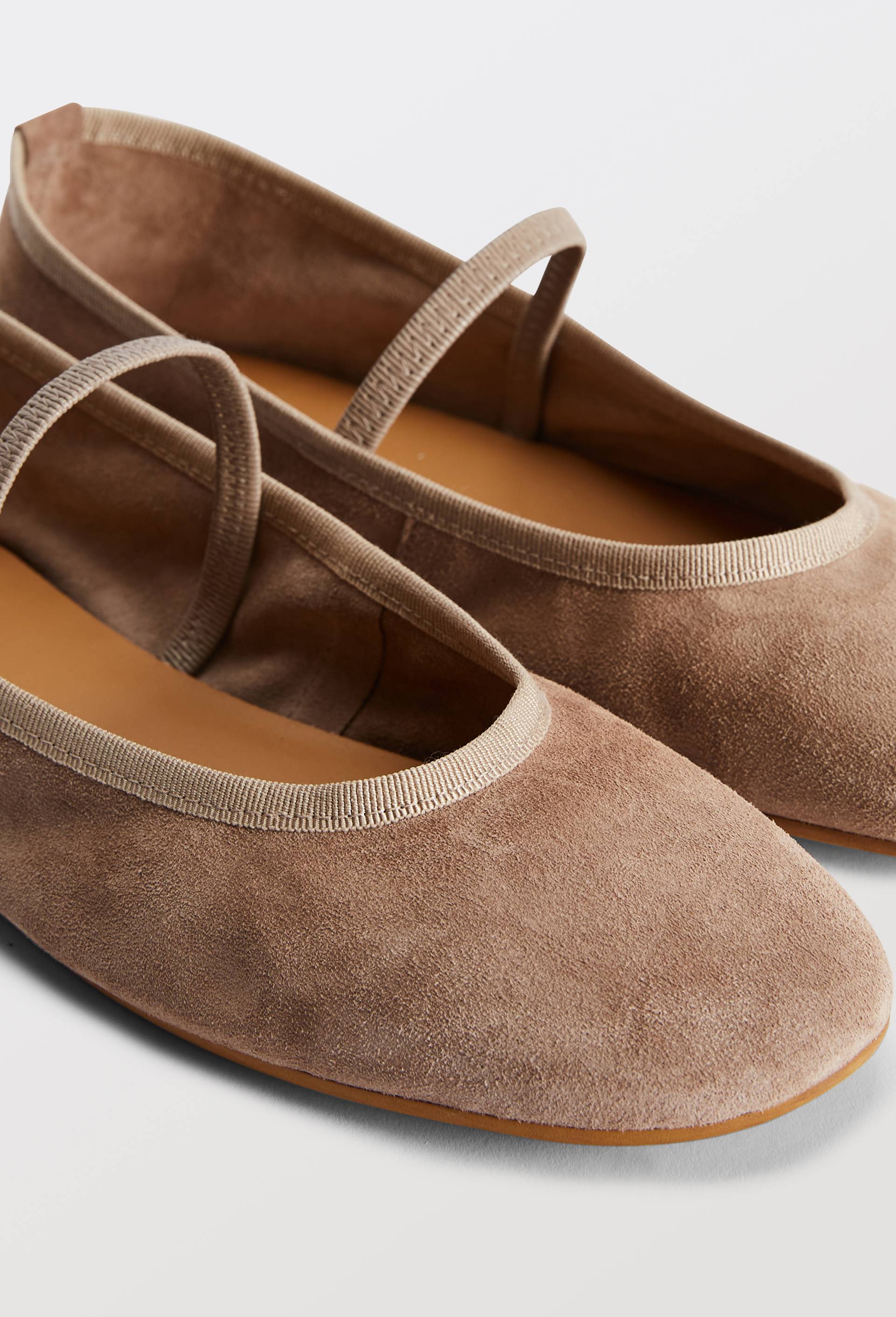 Ballerines &agrave; bride en cuir, Beige, large image number 2