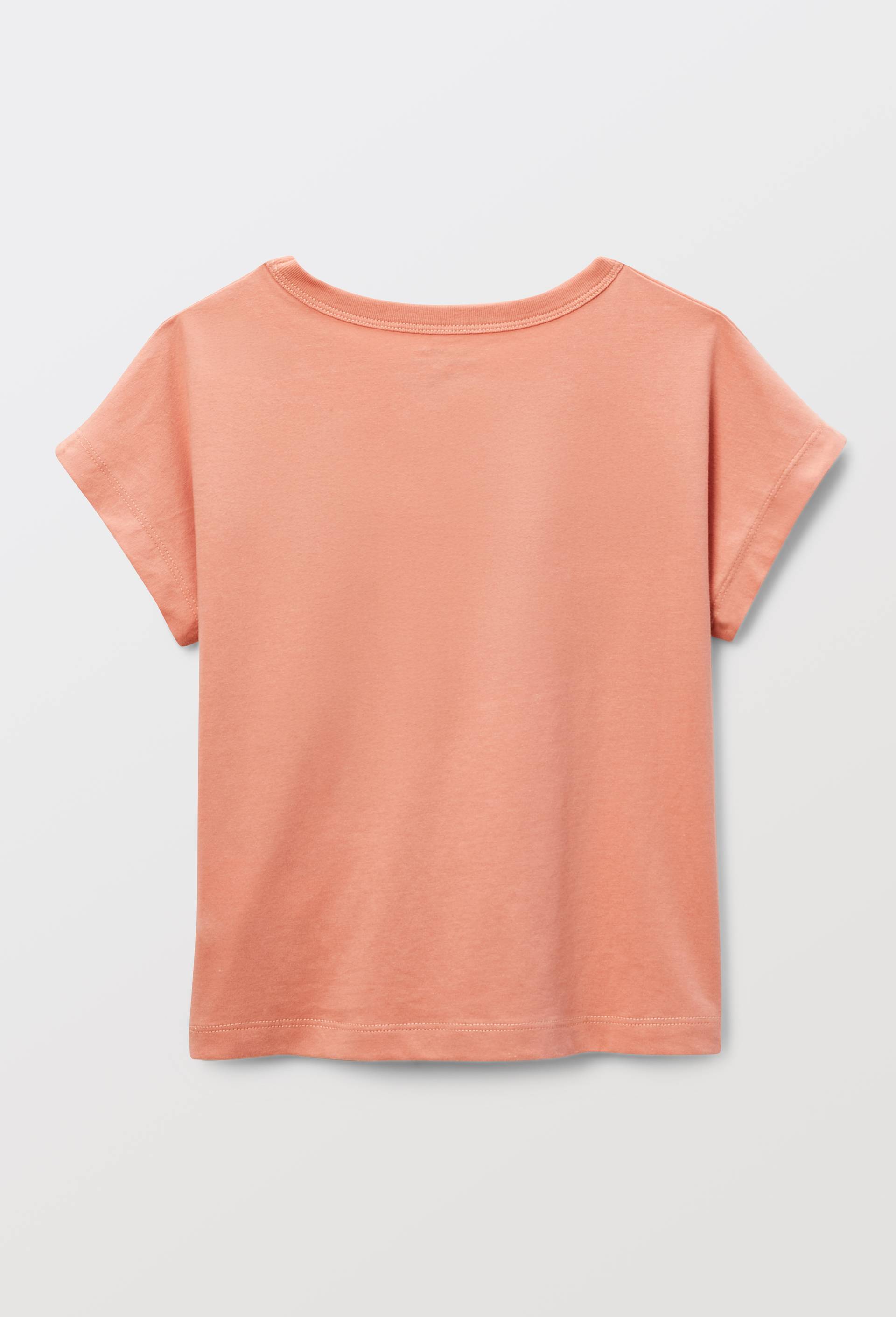 T-shirt manches courtes  brod&eacute; en coton BIO GOTS, Rose, large image number 2.0