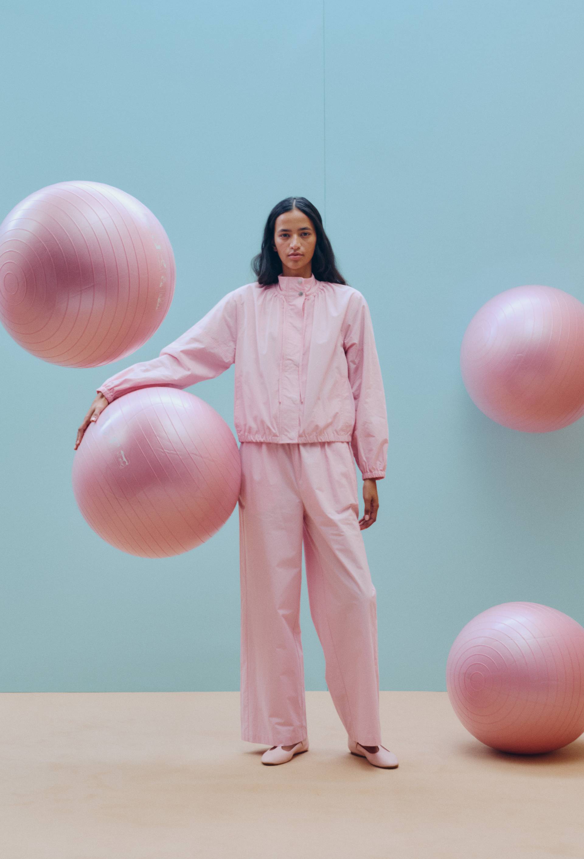 Pantalon taille &eacute;lastiqu&eacute;e, Rose clair, large image number 0
