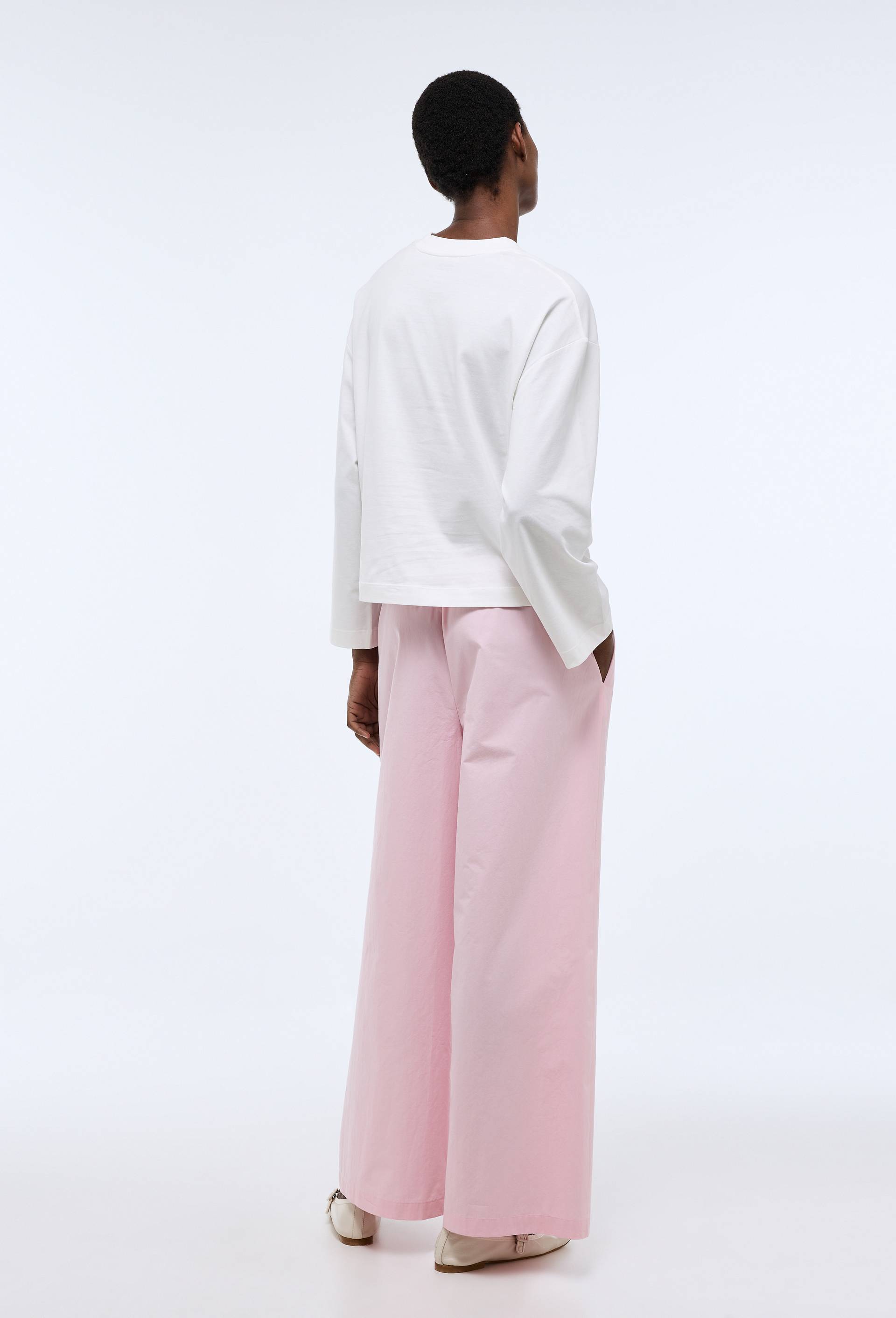 Pantalon taille &eacute;lastiqu&eacute;e, Rose clair, large image number 2