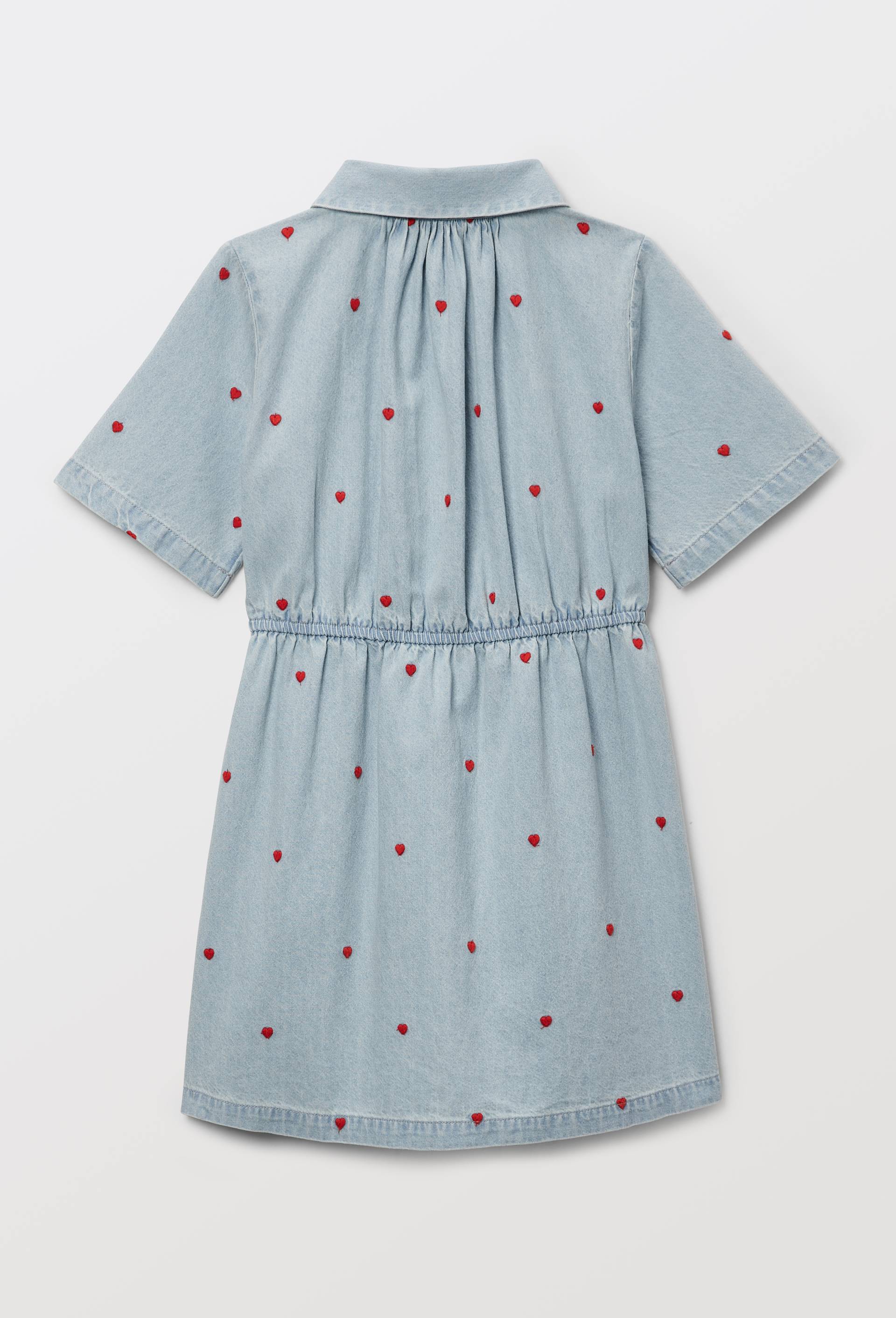 Robe col chemise imprim&eacute;e en coton, Bleu fonc&eacute;, large image number 2