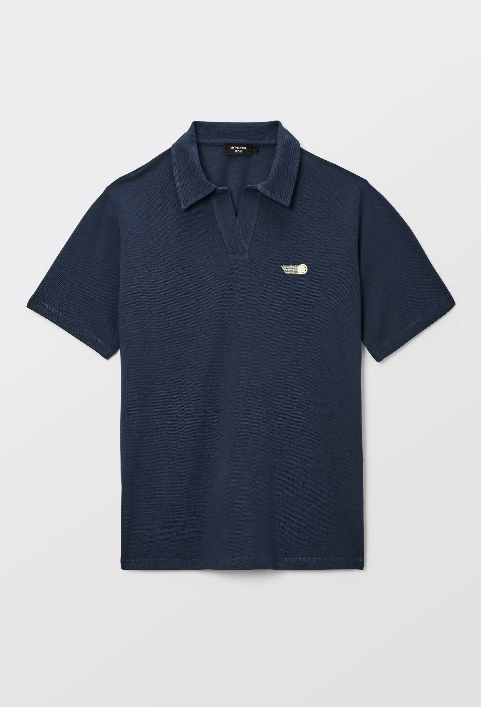 Polo manches courtes en coton BIO GOTS, Bleu fonc&eacute;, large image number 2