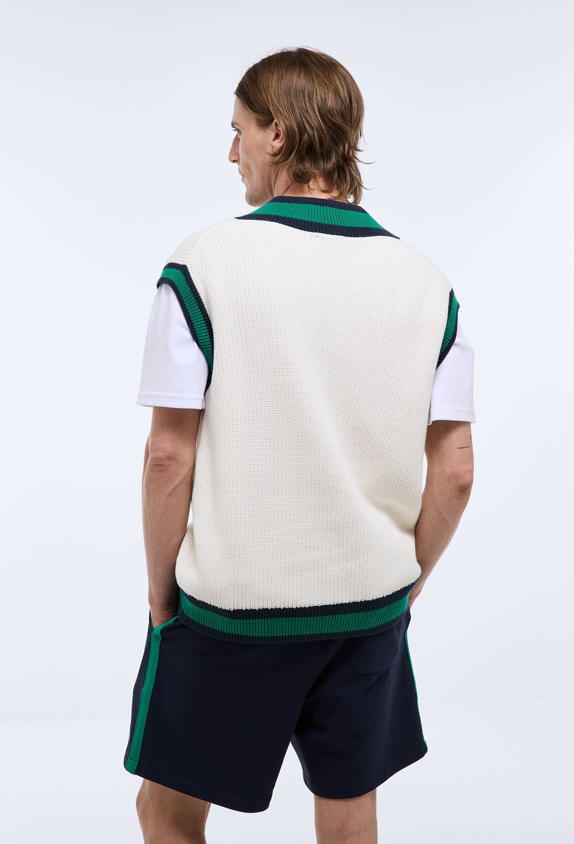 Pull sans manches en coton, Ecru, large image number 2
