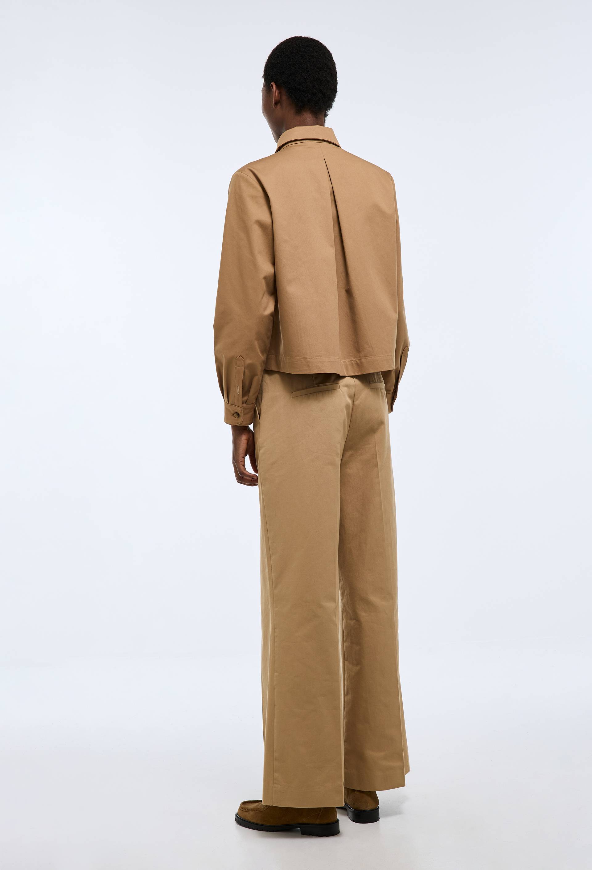 Pantalon large en coton, Brun clair, large image number 1