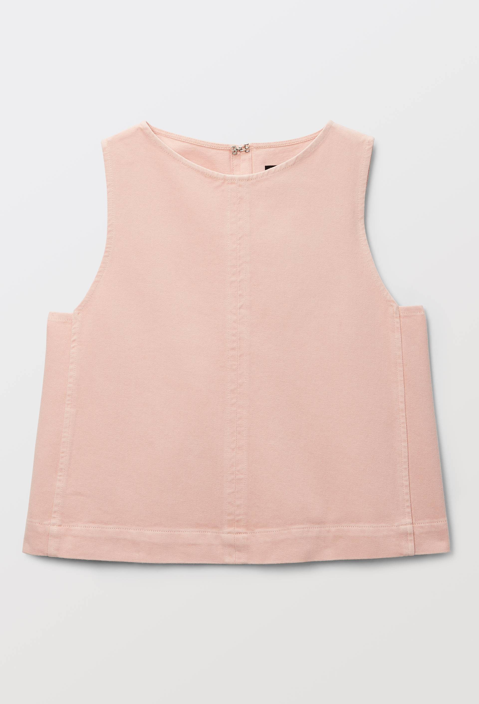 Top sans manches en jean en coton, Rose clair, large image number 3