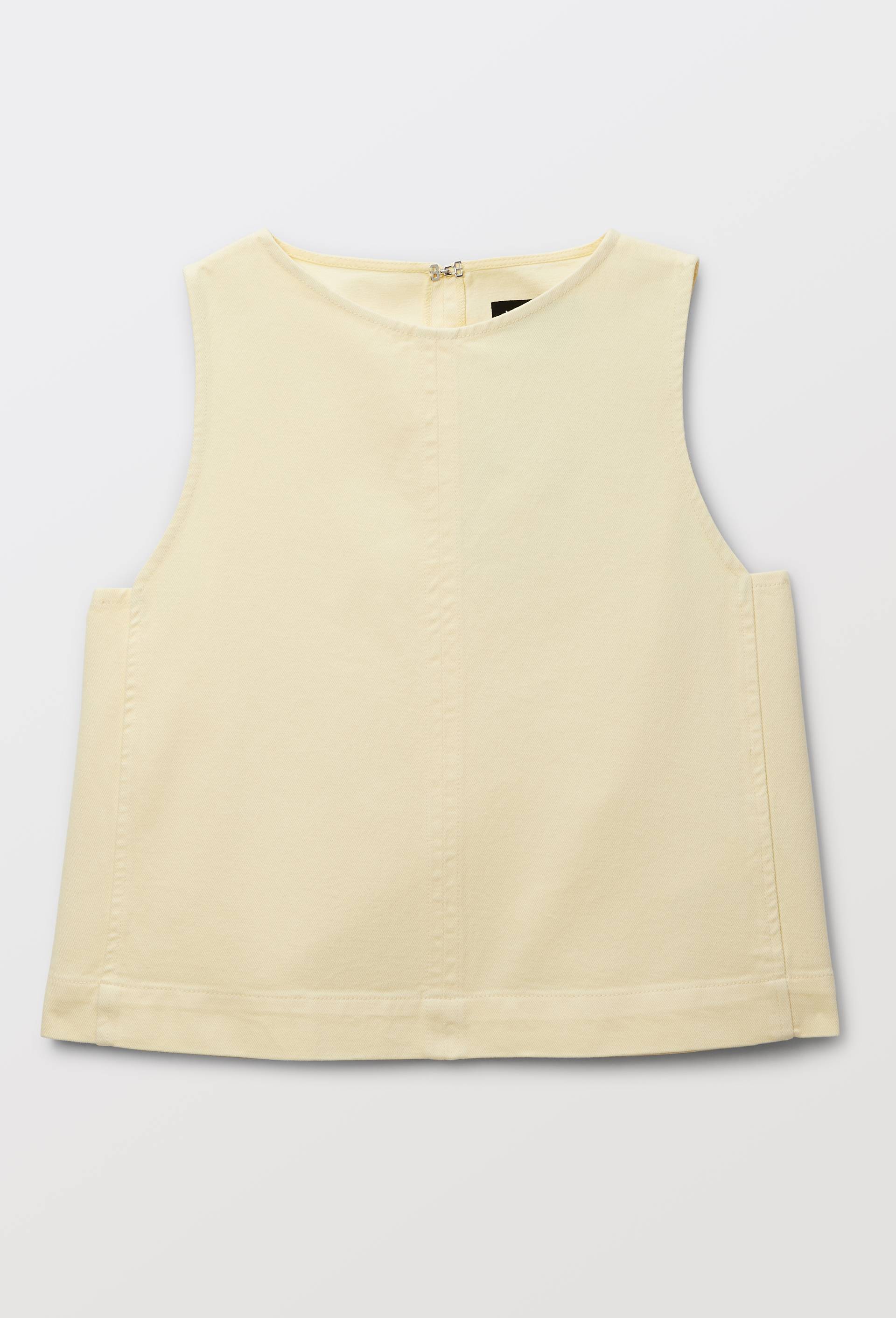 Top sans manches en jean en coton, Jaune clair, large image number 2