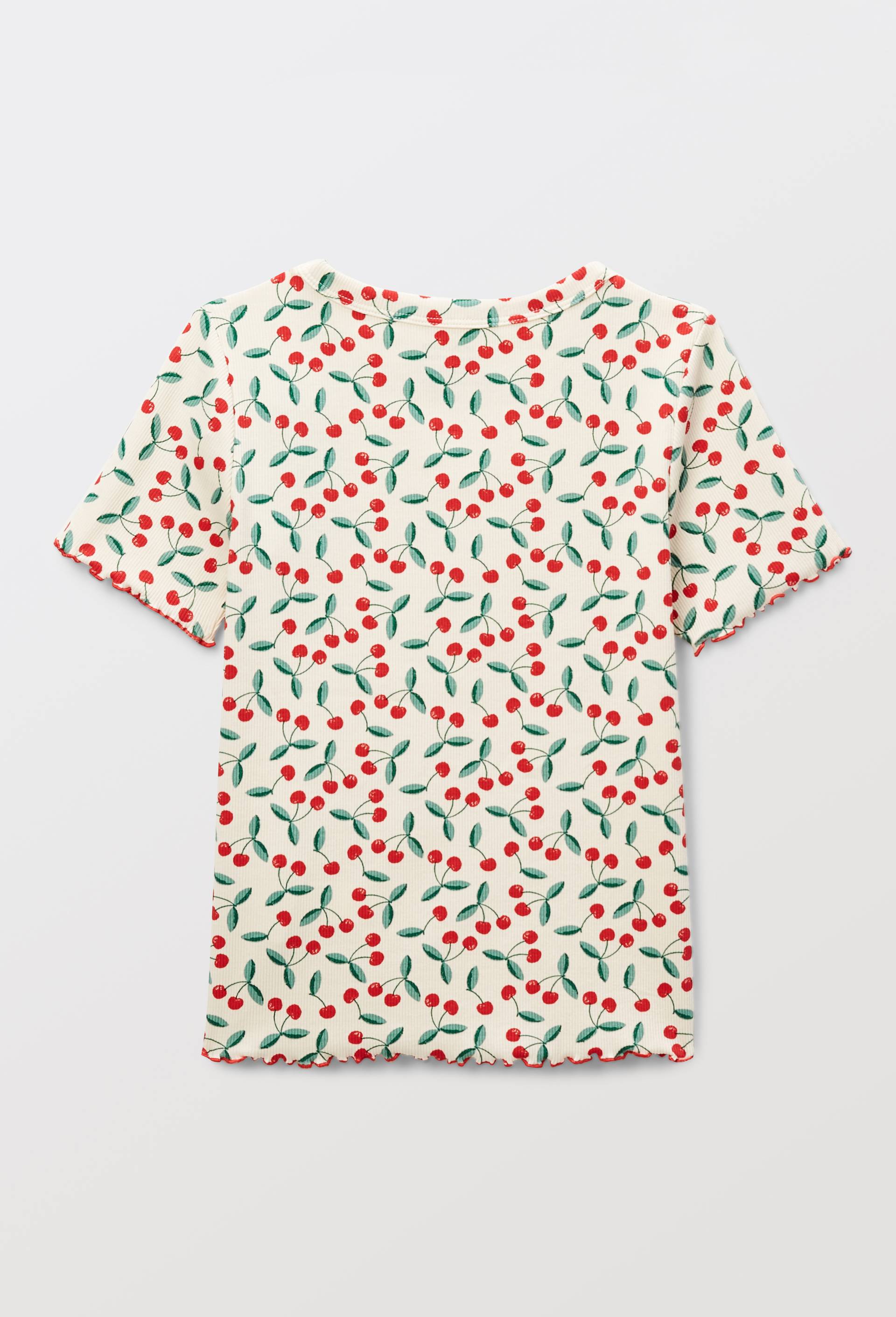 T-shirt manches courtes imprim&eacute; en coton BIO, Beige clair, large image number 2.0