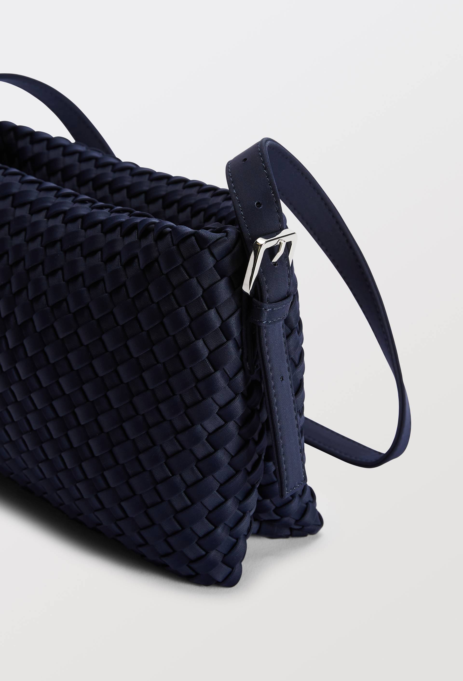 Sac port&eacute;-&eacute;paule tress&eacute;, Bleu fonc&eacute;, large image number 2