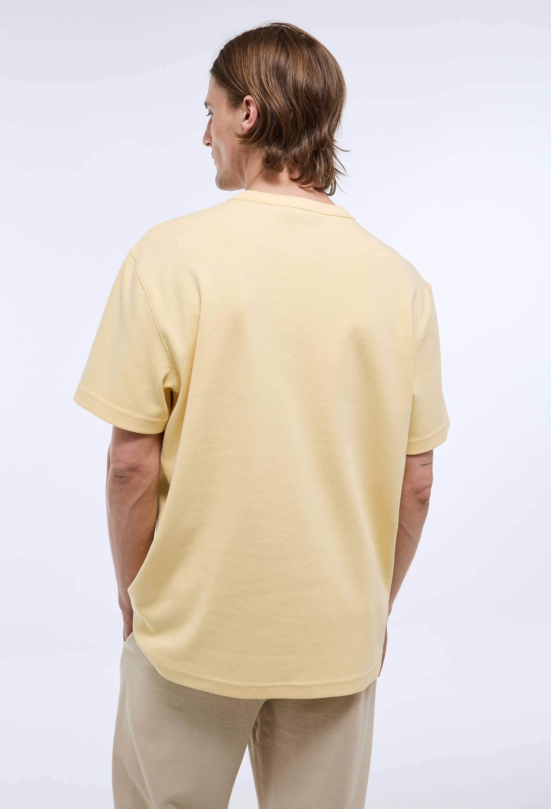 T-shirt manches courtes en coton BIO GOTS, Jaune clair, large image number 1.0