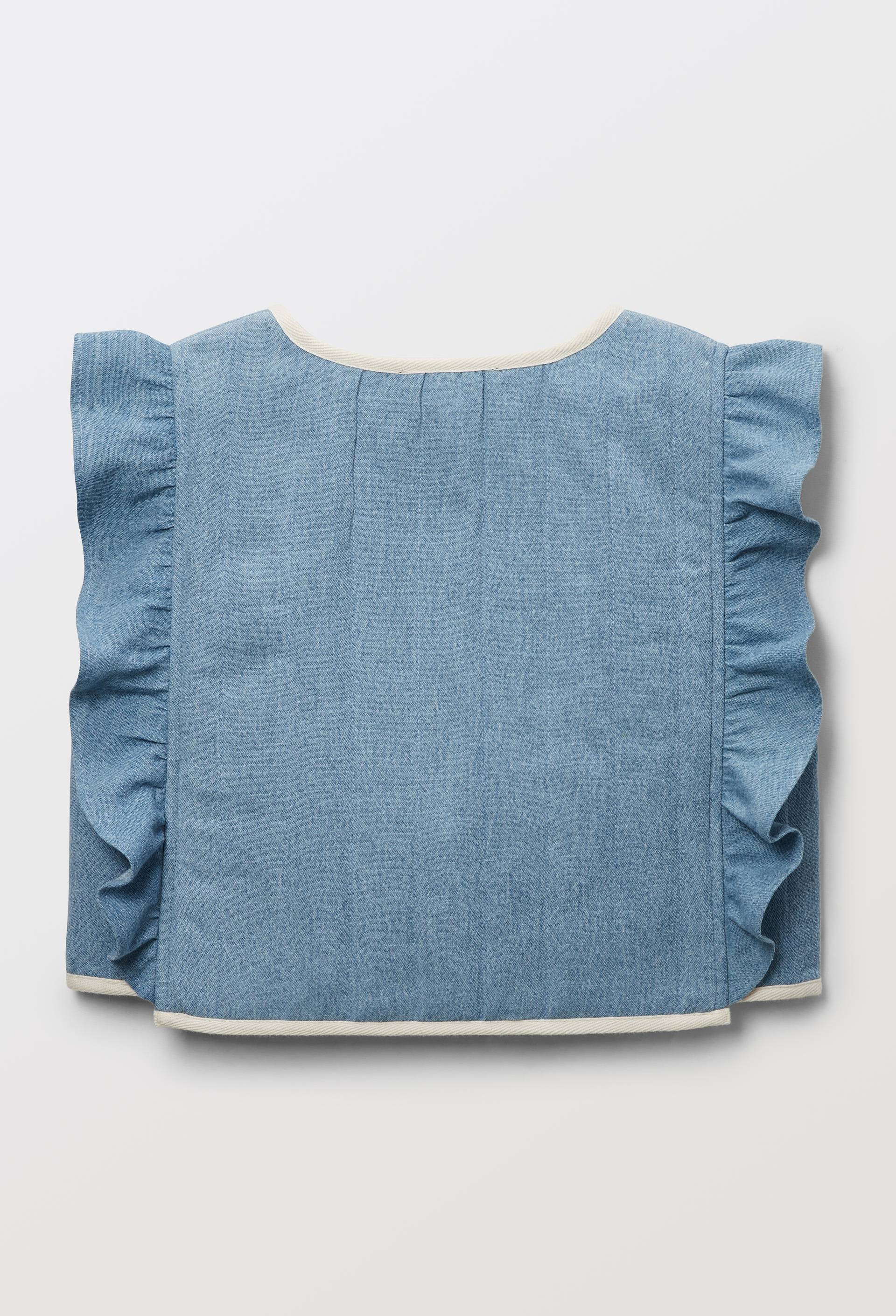 Veste sans manches matelass&eacute;e en coton, Bleu, large image number 3