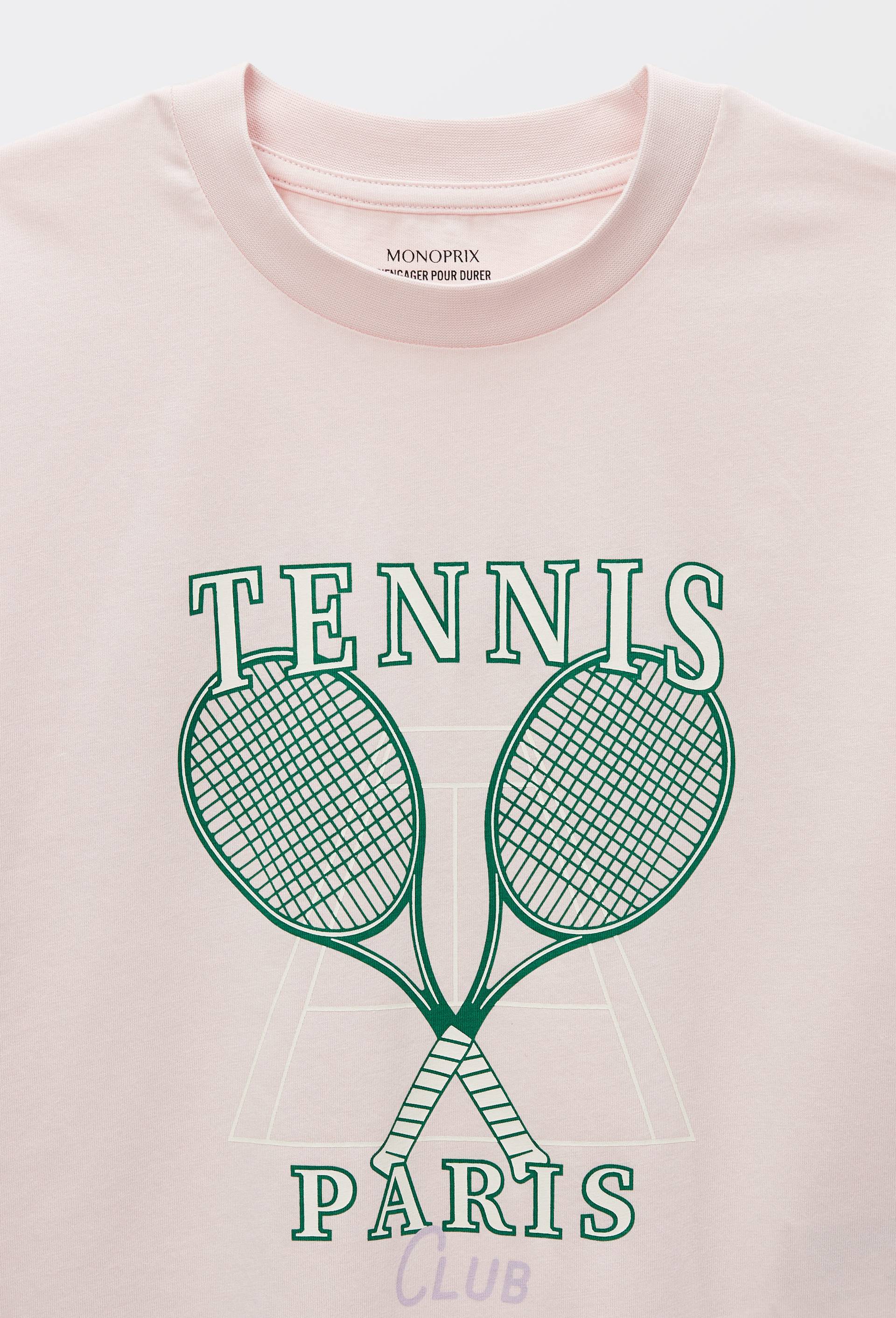 T-shirt tennis en coton, Rose clair, large image number 3.0