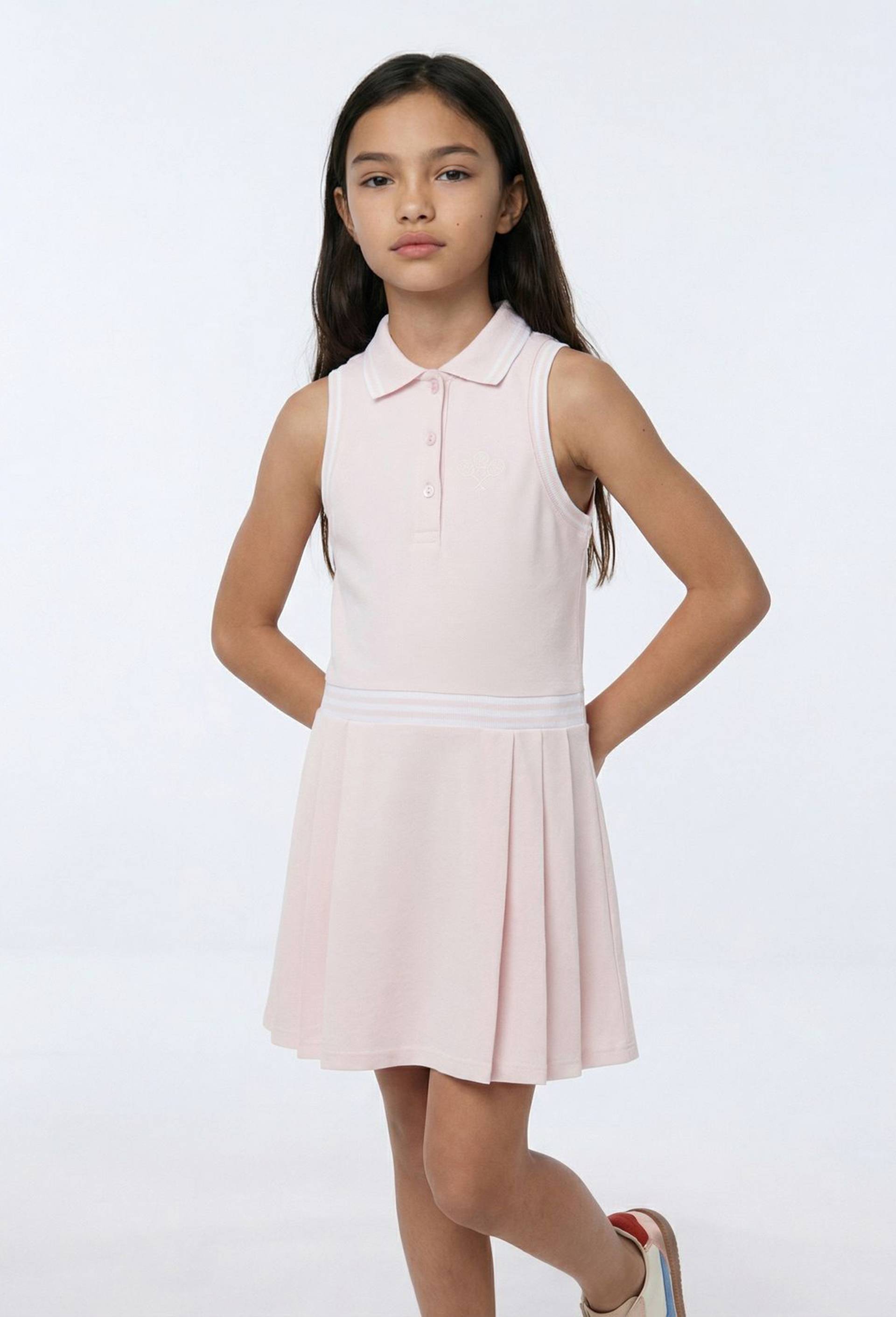 Robe de tennis, coton BIO et certifi&eacute;e Oeko-Tex, Rose clair, large image number 0