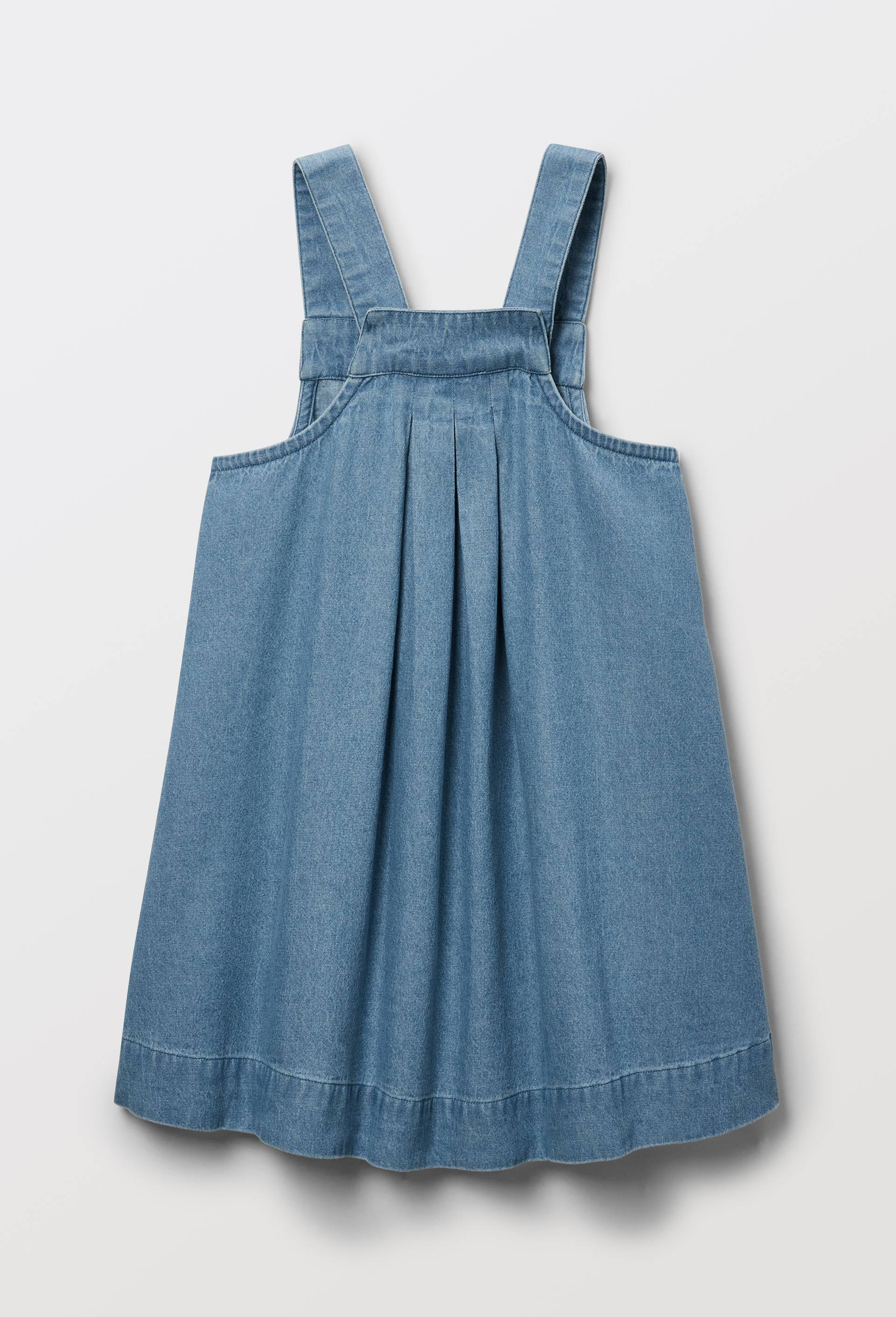 Robe &agrave; bretelle en jean brod&eacute;e, Bleu, large image number 2.0