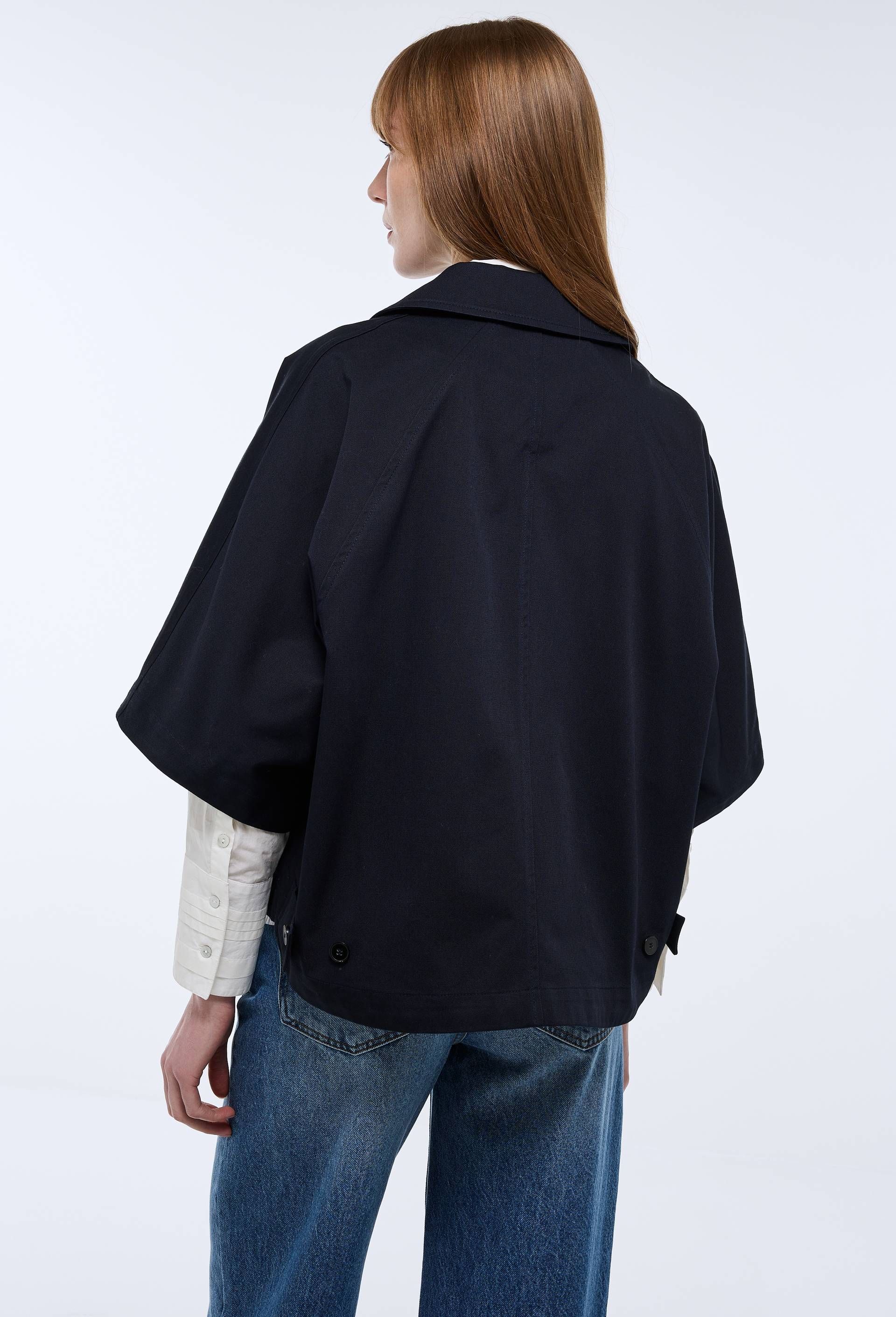 Veste courte en coton, Bleu fonc&eacute;, large image number 2