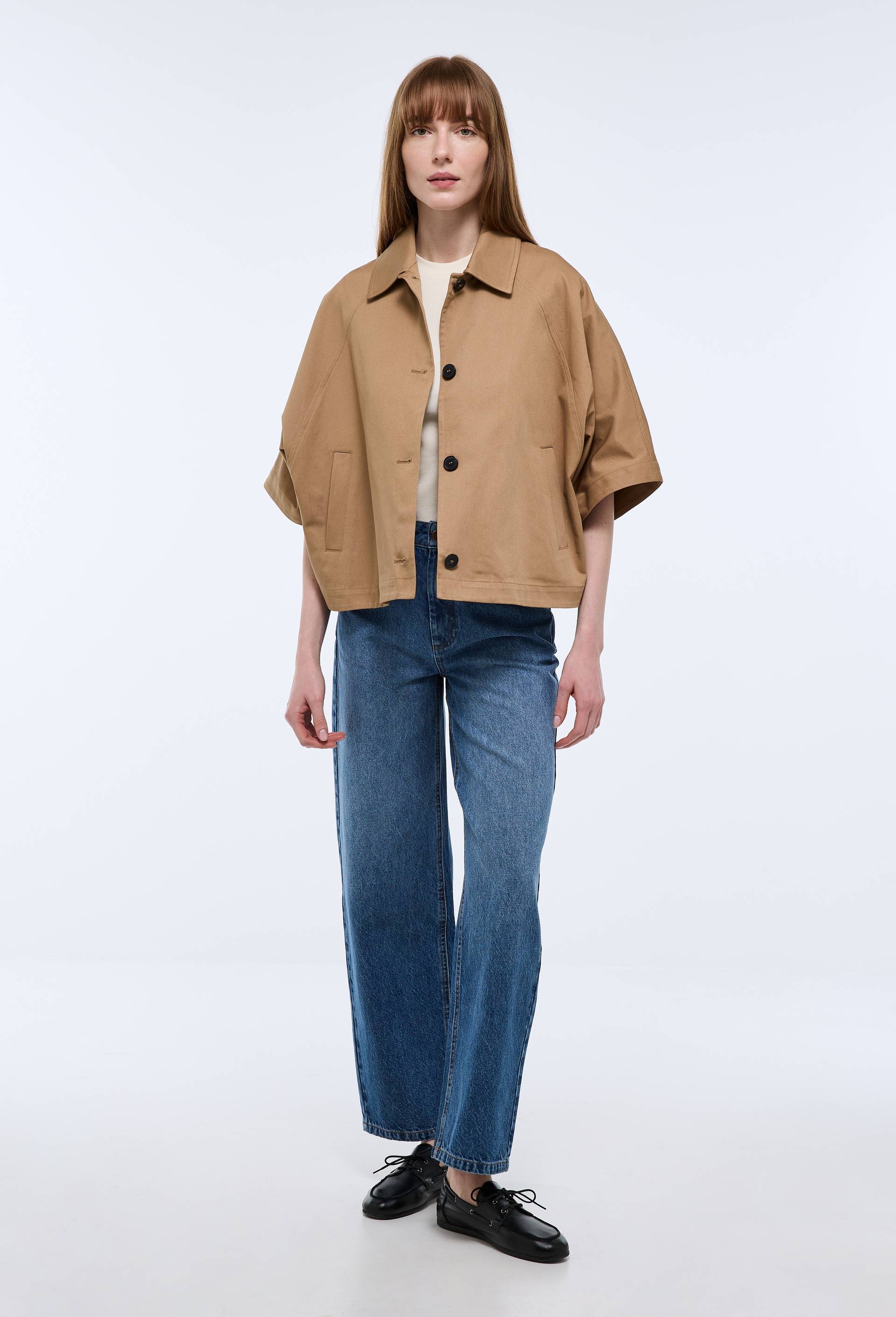 Veste courte en coton, Brun clair, large image number 0