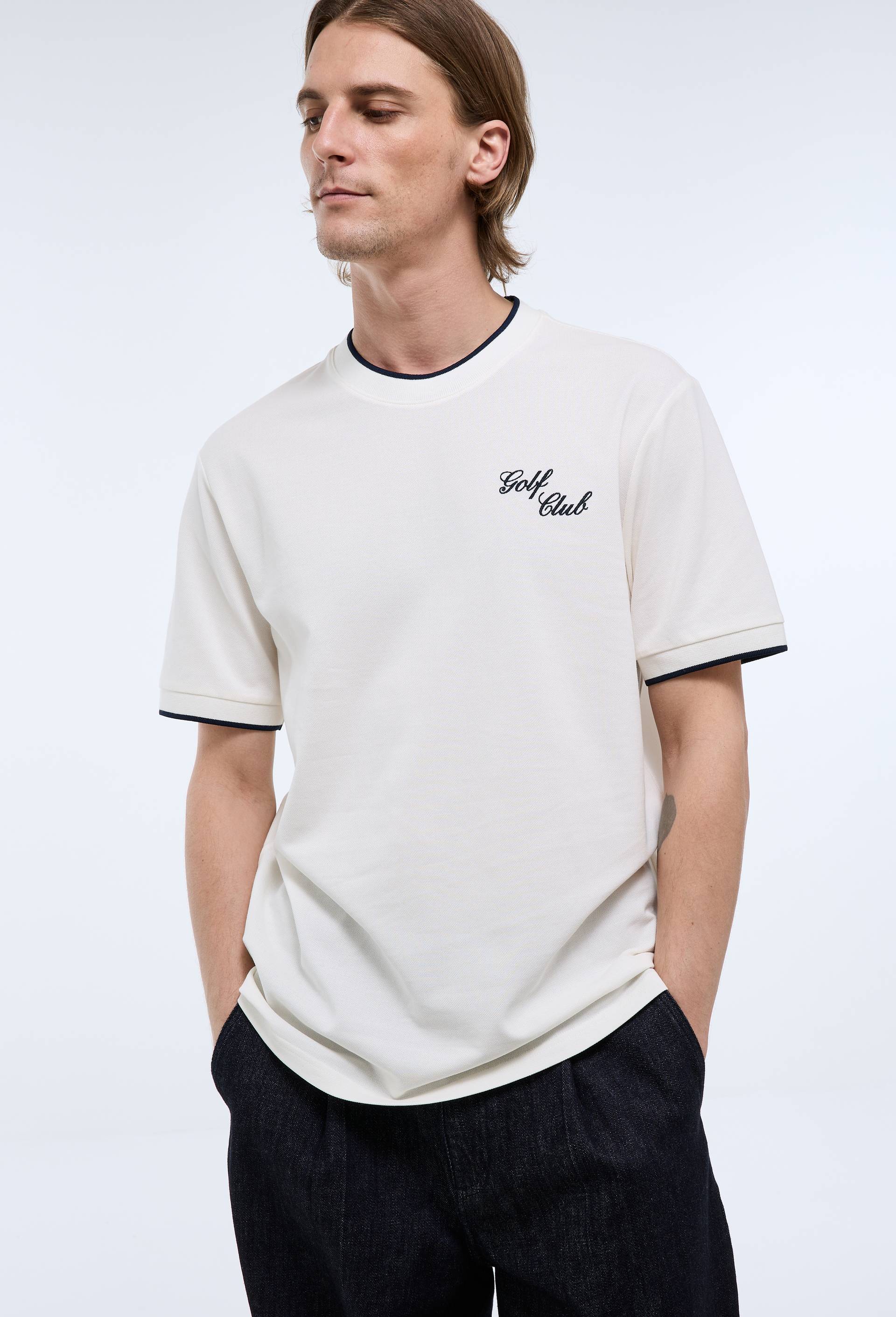 T-shirt manches courtes en coton BIO GOTS, Ecru, large image number 0