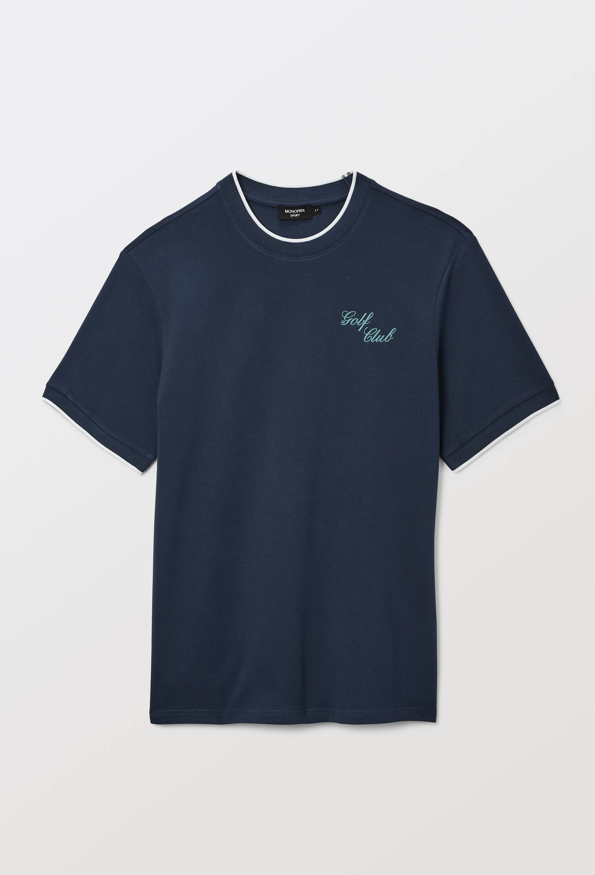 T-shirt manches courtes en coton BIO GOTS, Bleu fonc&eacute;, large image number 2.0