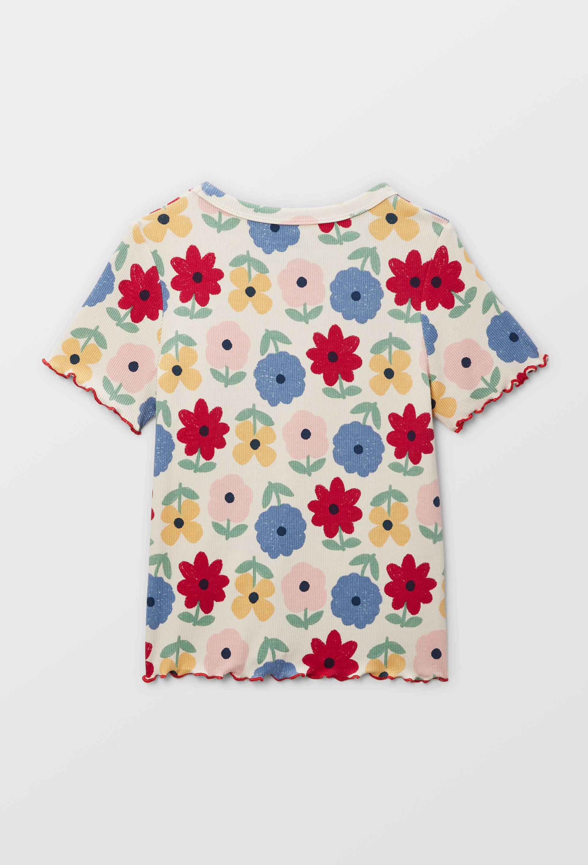 T-shirt manches courtes imprim&eacute; en coton BIO, Beige clair, large image number 2.0