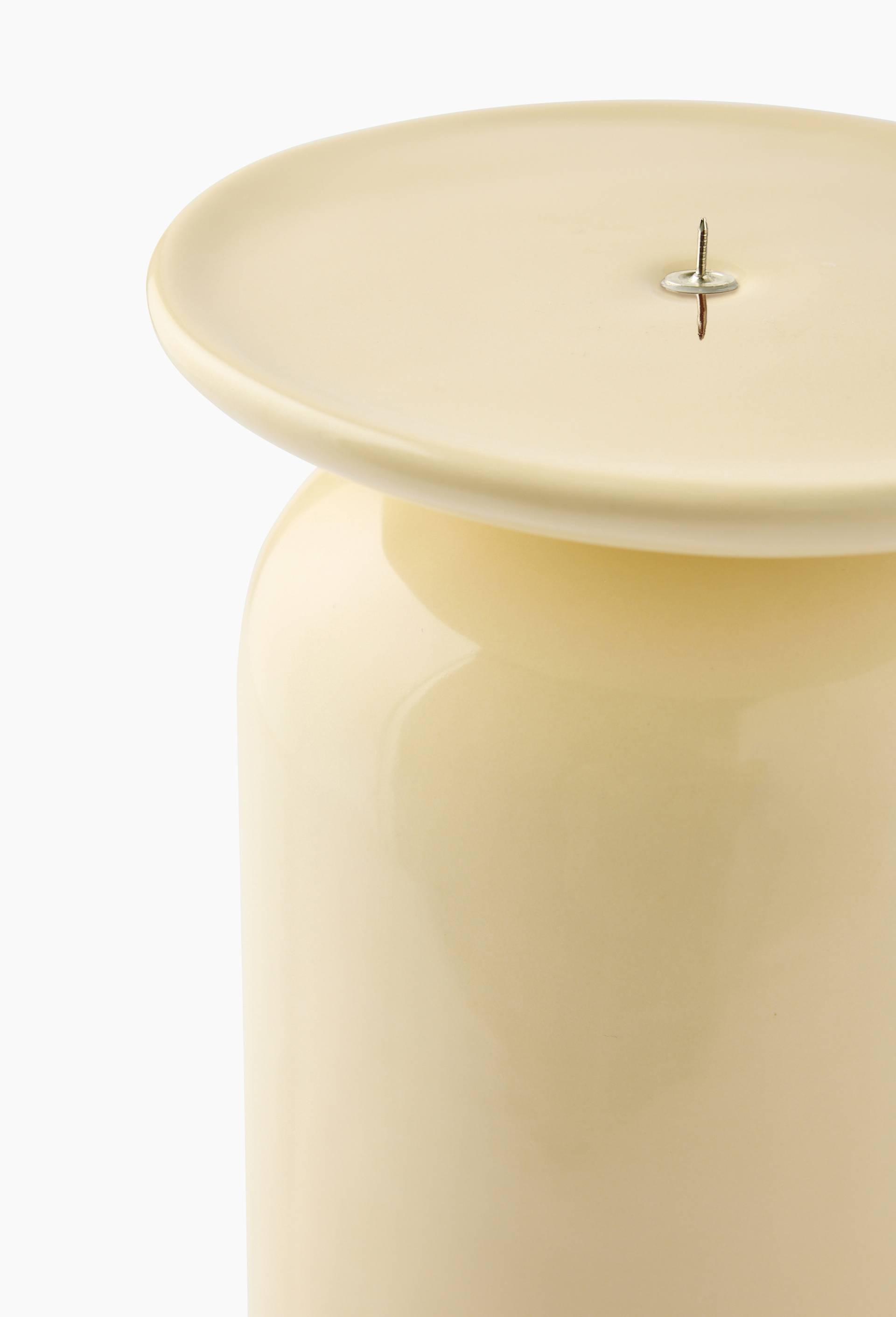 Bougeoir, 21 x 15cm,  en c&eacute;ramique - MARGAUX KELLER X MONOPRIX, Jaune clair, large image number 1.0
