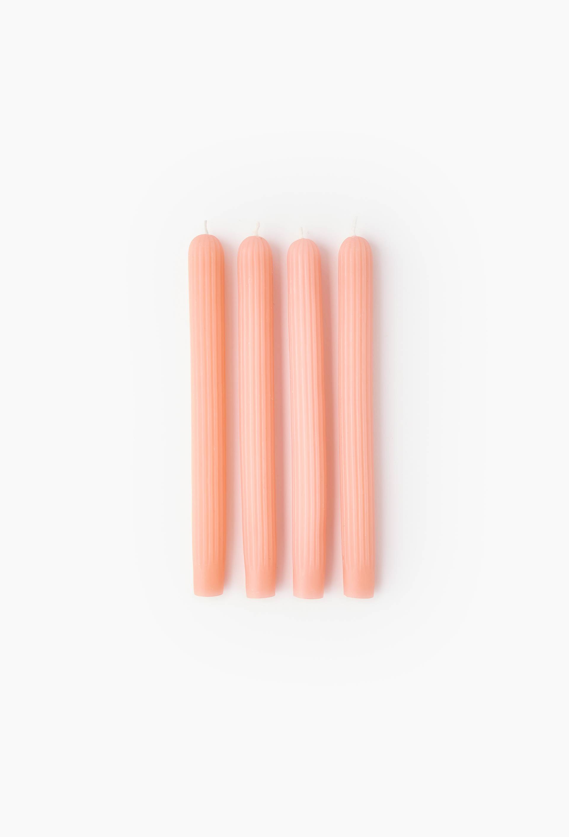 Set de 4 bougies, 23 x 2,2cm - MARGAUX KELLER X MONOPRIX, Rose clair, large image number 0