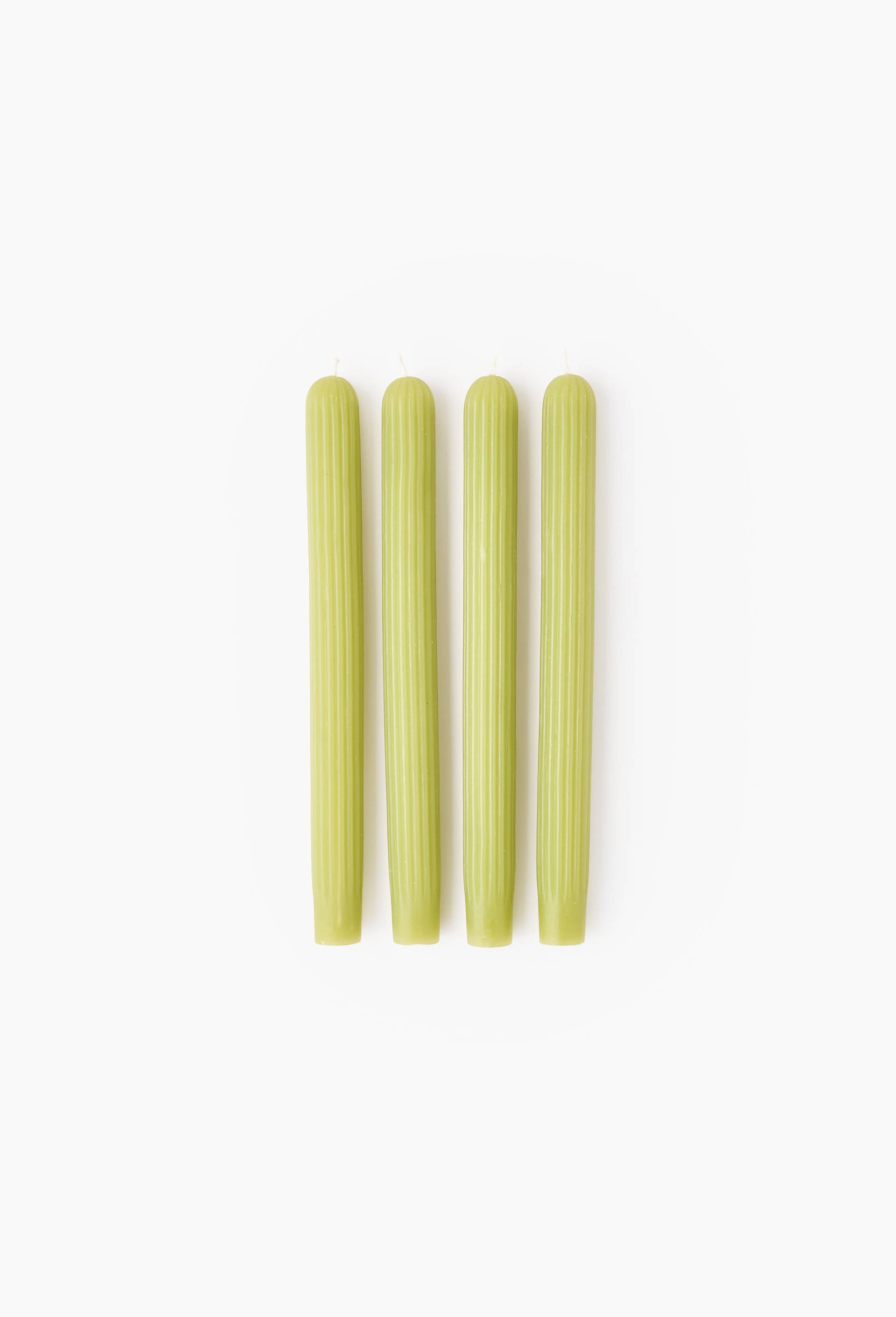 Set de 4 bougies, 23 x 2,2cm - MARGAUX KELLER X MONOPRIX, Vert fonc&eacute;, large image number 0