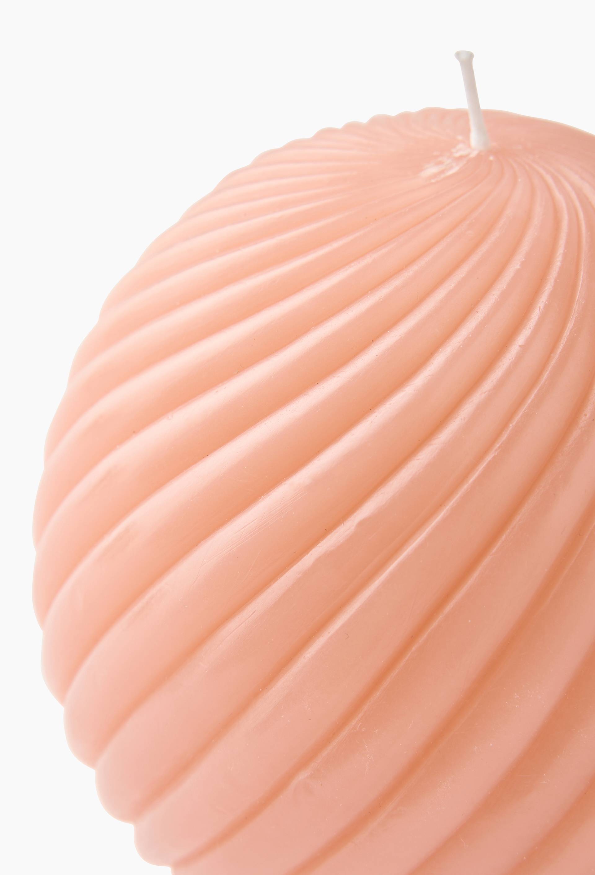 Bougie ronde torsad&eacute;e, 13 x 10 cm - MARGAUX KELLER X MONOPRIX, Rose clair, large image number 2