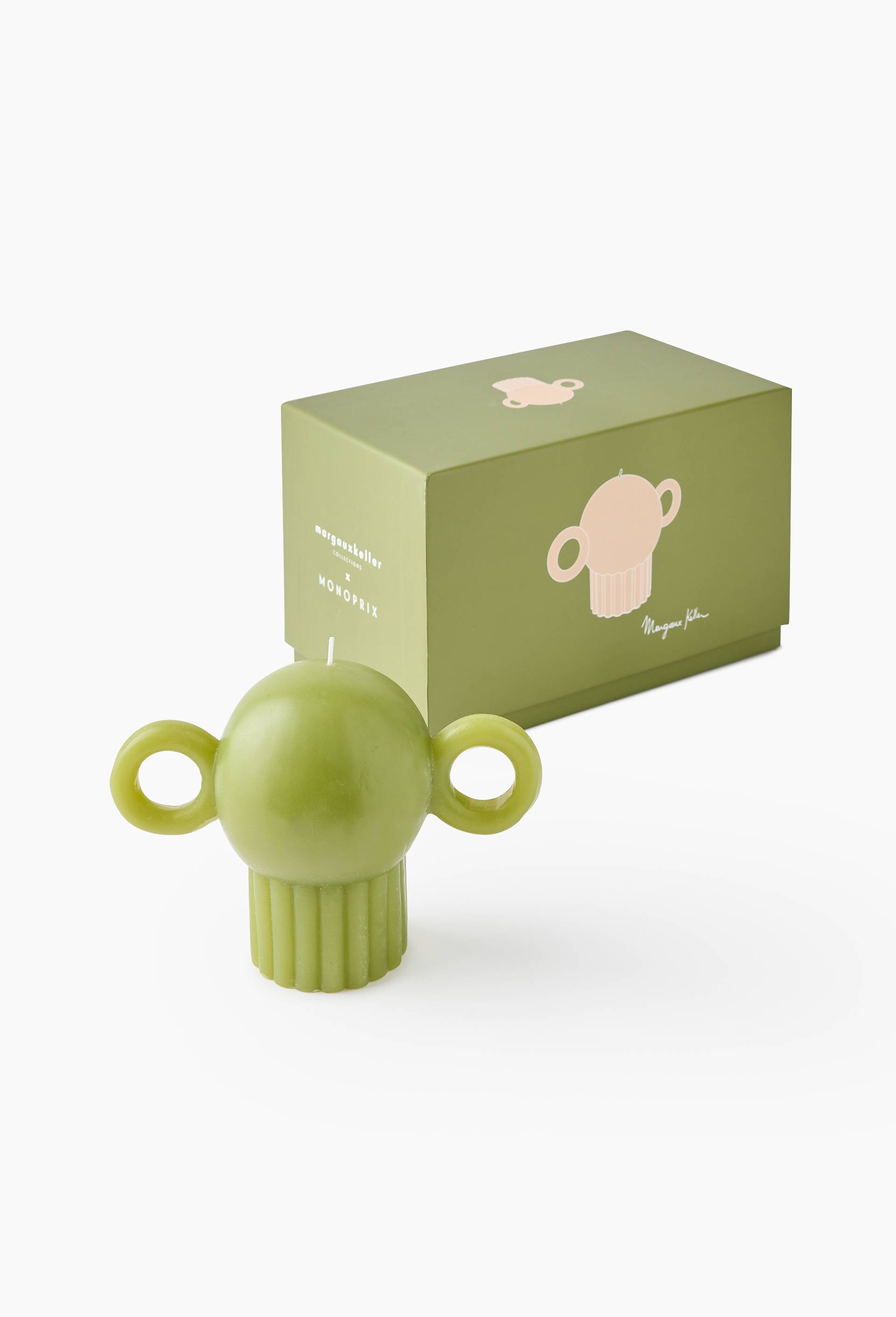 Bougie, 13x19cm - MARGAUX KELLER X MONOPRIX, Vert fonc&eacute;, large image number 1.0