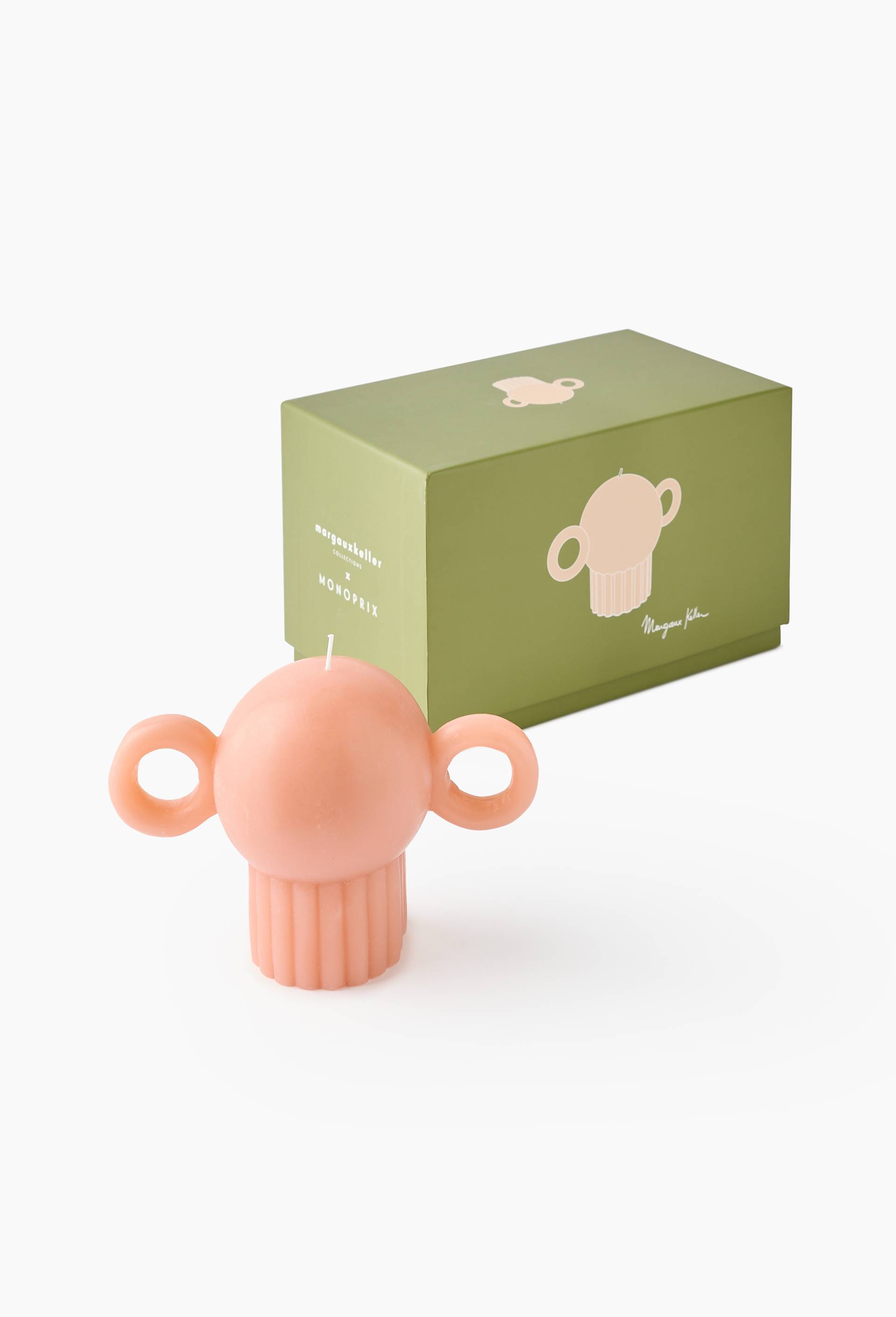 Bougie, 13x19cm - MARGAUX KELLER X MONOPRIX, Rose clair, large image number 1