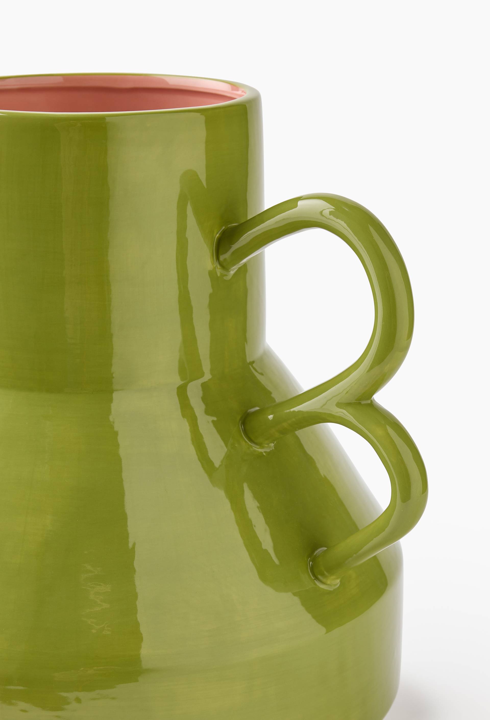 Vase papillon, 38 x 30,4 x 36 cm, en c&eacute;ramique - MARGAUX KELLER X MONOPRIX, Vert fonc&eacute;, large image number 1