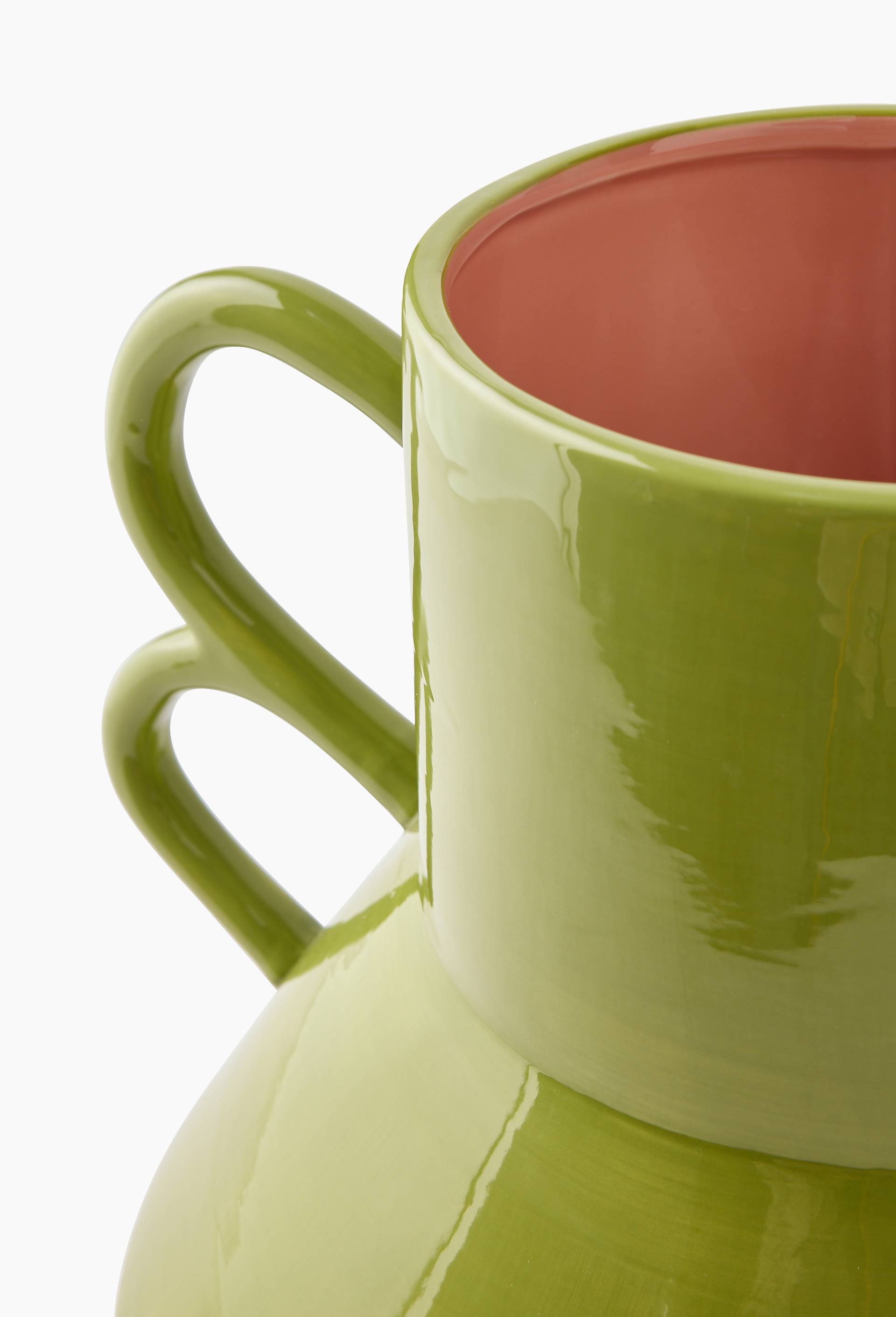 Vase papillon, 38 x 30,4 x 36 cm, en c&eacute;ramique - MARGAUX KELLER X MONOPRIX, Vert fonc&eacute;, large image number 2.0