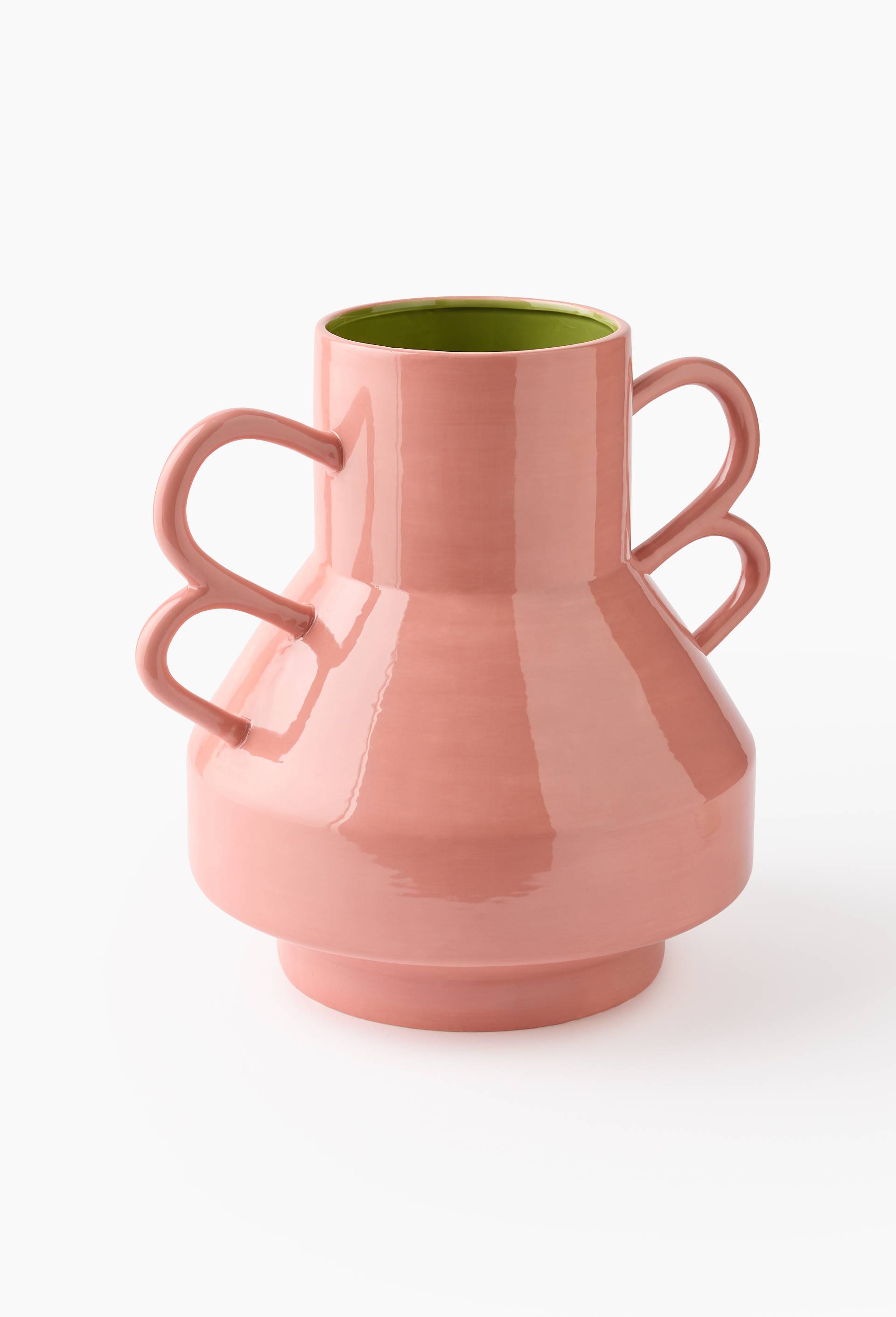 Vase papillon, 38 x 30,4 x 36 cm, en c&eacute;ramique - MARGAUX KELLER X MONOPRIX, Rose clair, large image number 0.0