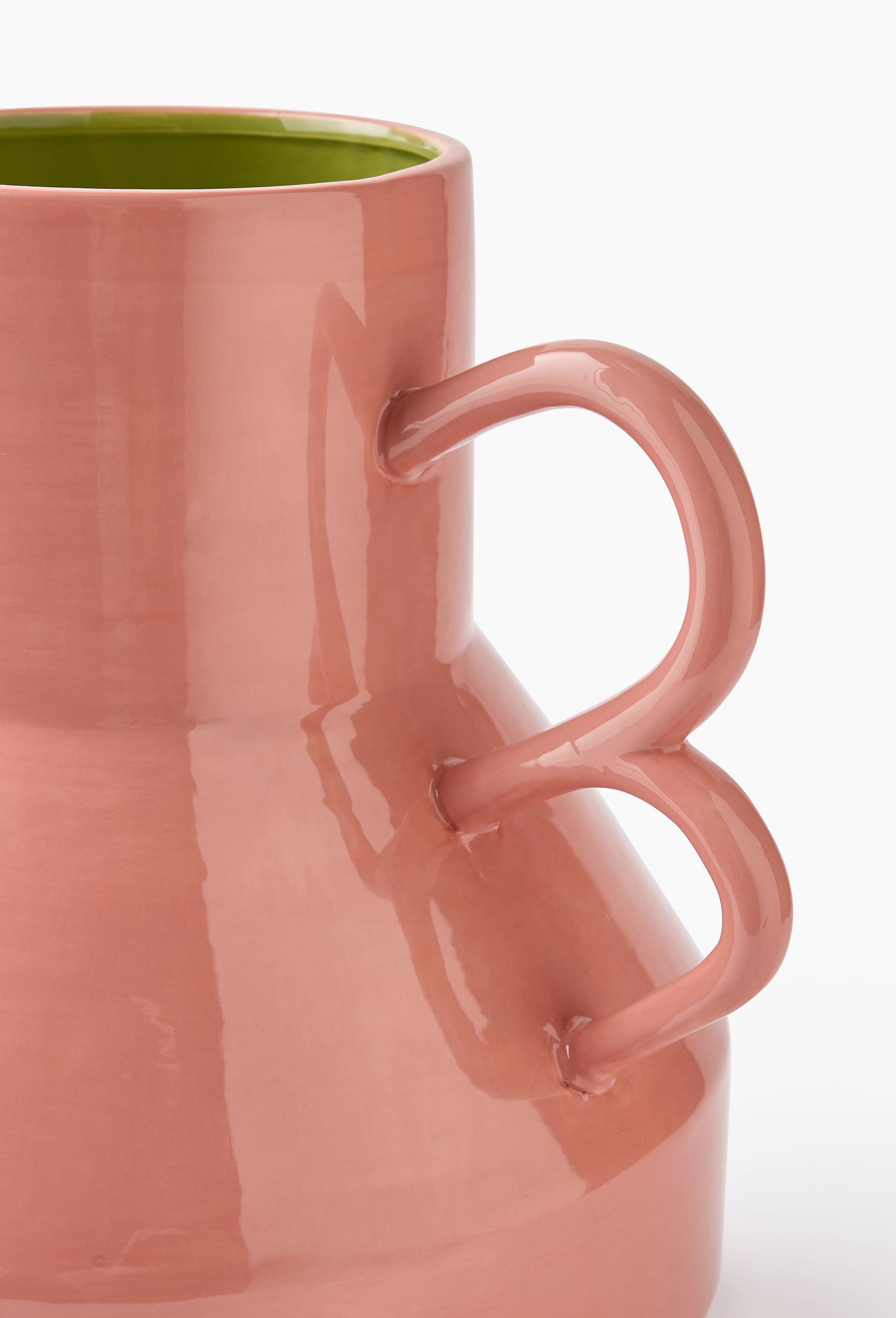 Vase papillon, 38 x 30,4 x 36 cm, en c&eacute;ramique - MARGAUX KELLER X MONOPRIX, Rose clair, large image number 1