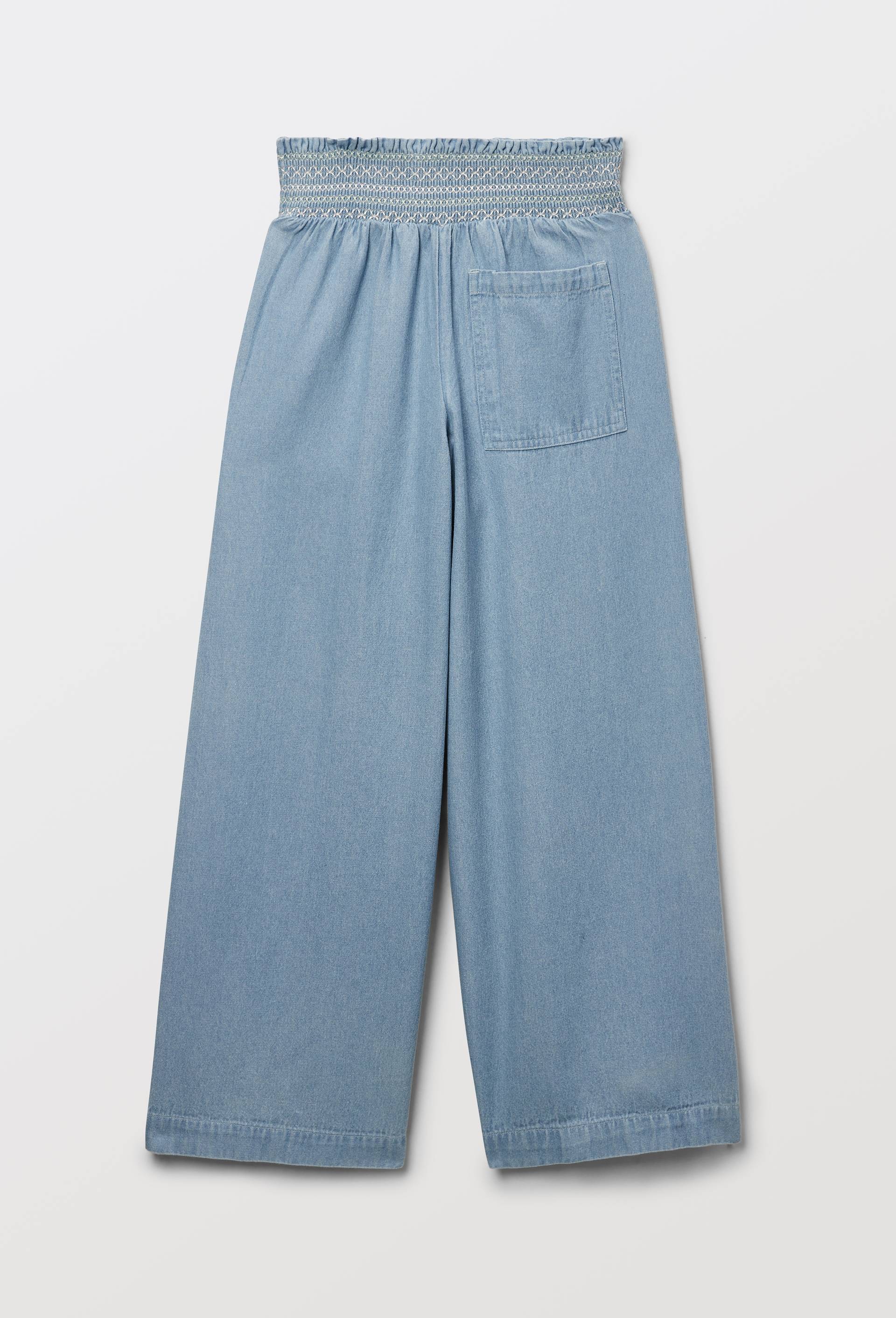 Pantalon taille &eacute;lastiqu&eacute;e, Bleu clair, large image number 3