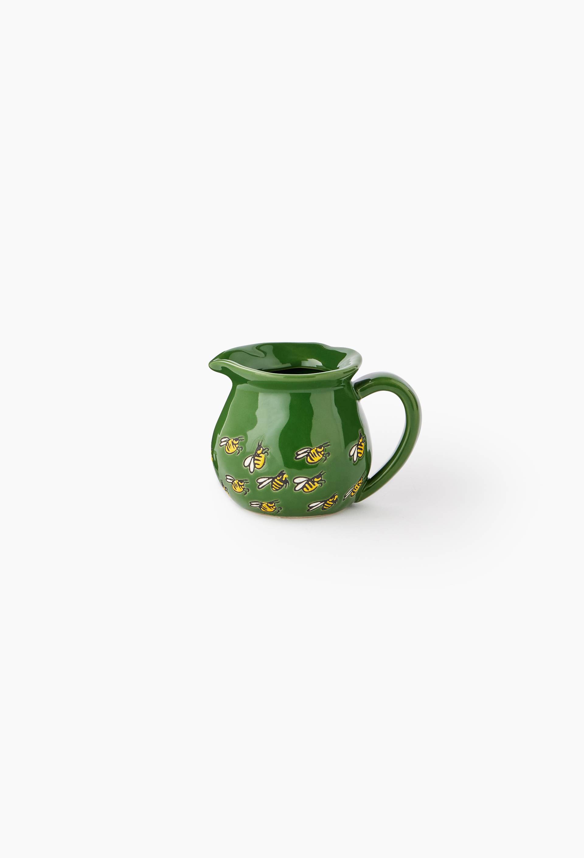 Pot &agrave; lait, 11x8cm, en c&eacute;ramique - BD GRAFT x MONOPRIX, Vert fonc&eacute;, large image number 0