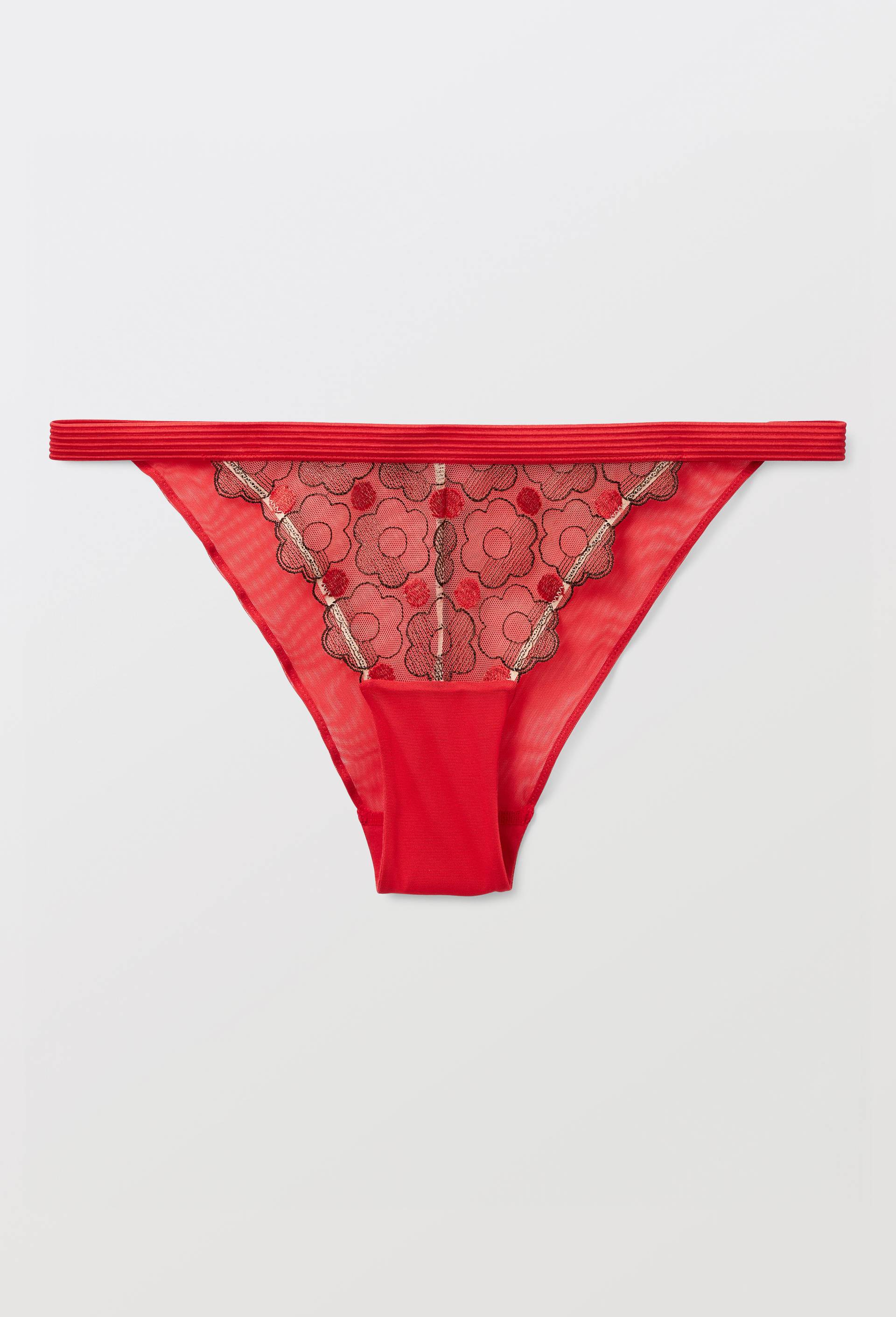 Culotte TAMMY en tulle brod&eacute;, Rouge, large image number 2