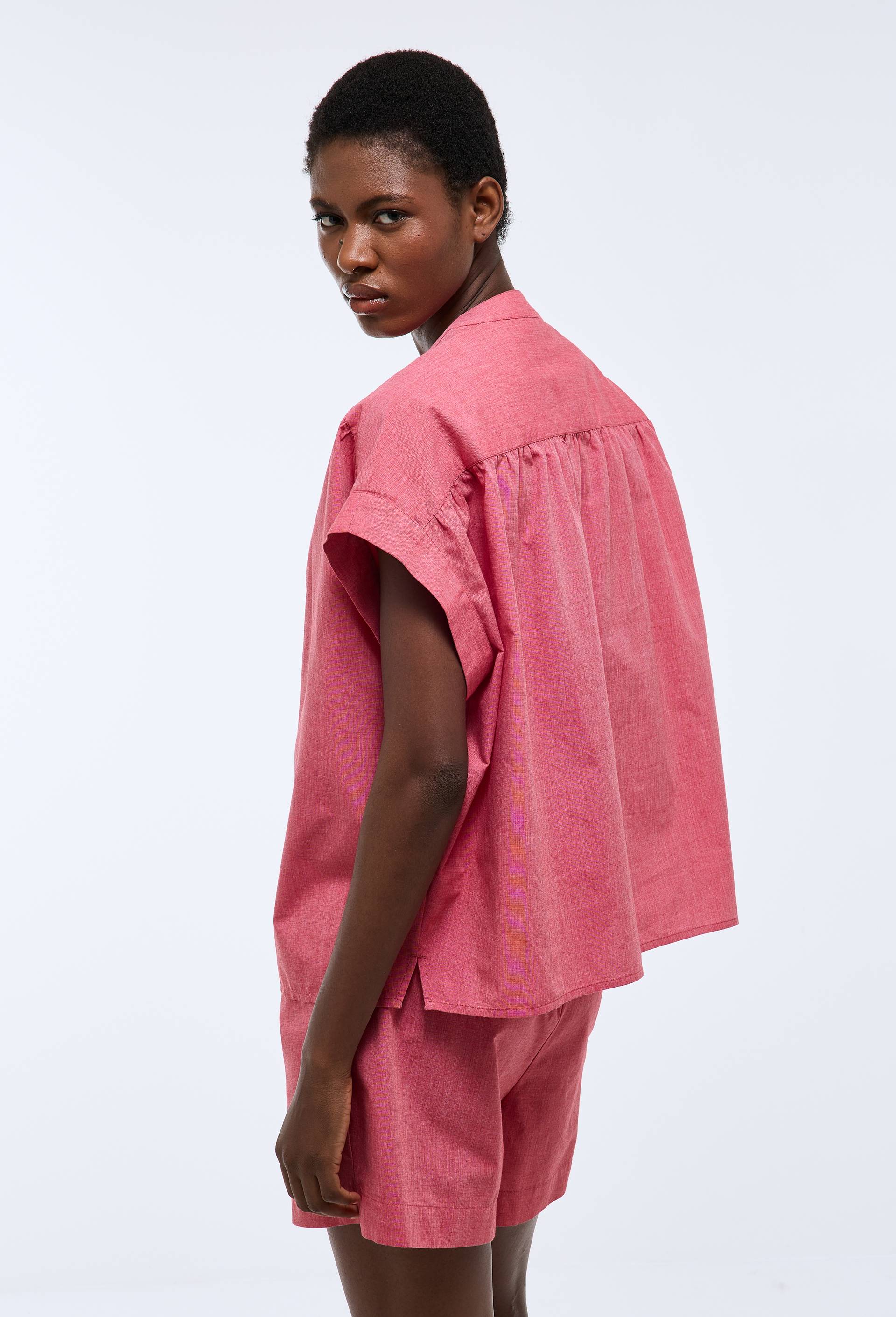 Chemise de plage en coton BIO GOTS, Rouge, large image number 1
