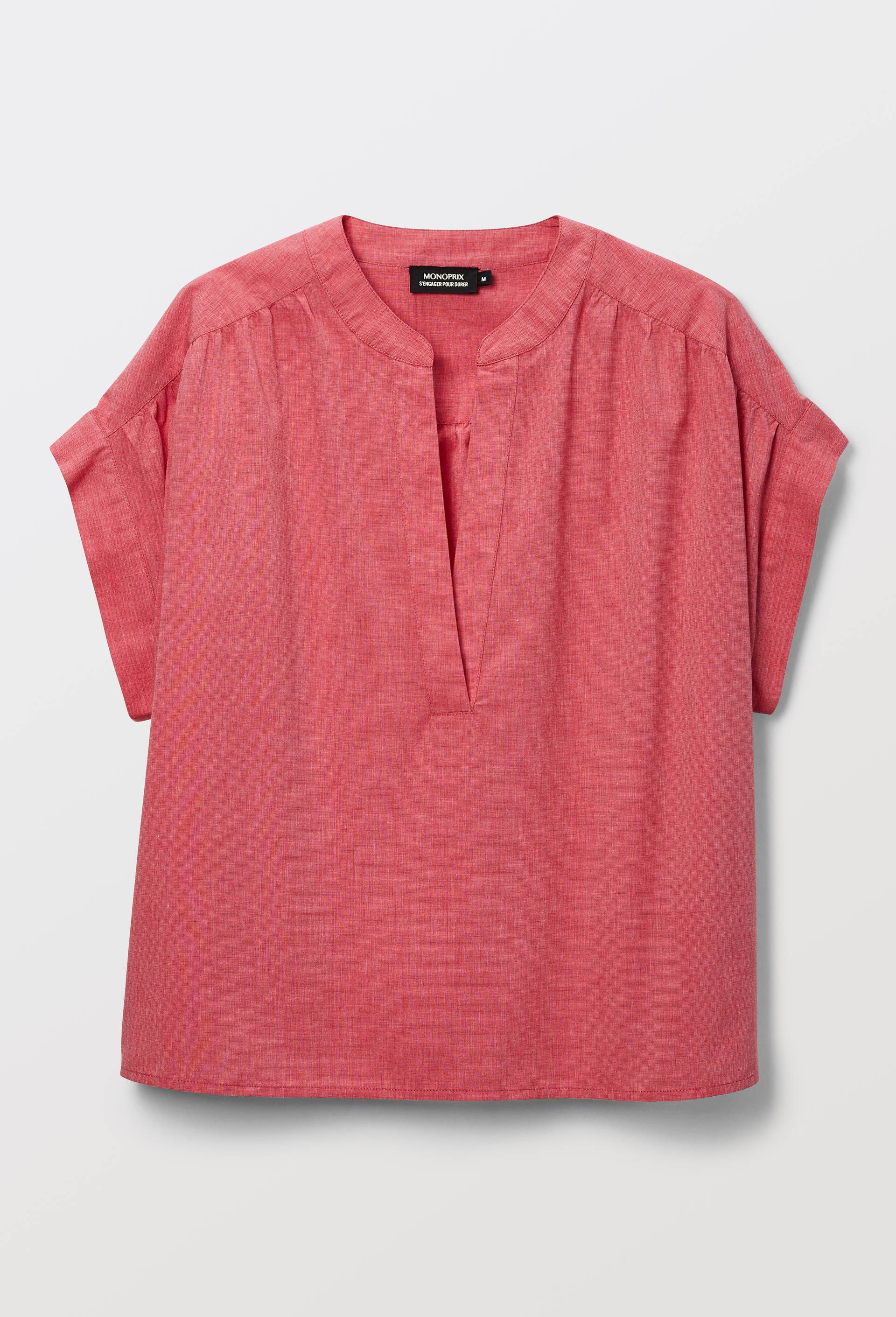 Chemise de plage en coton BIO GOTS, Rouge, large image number 2.0