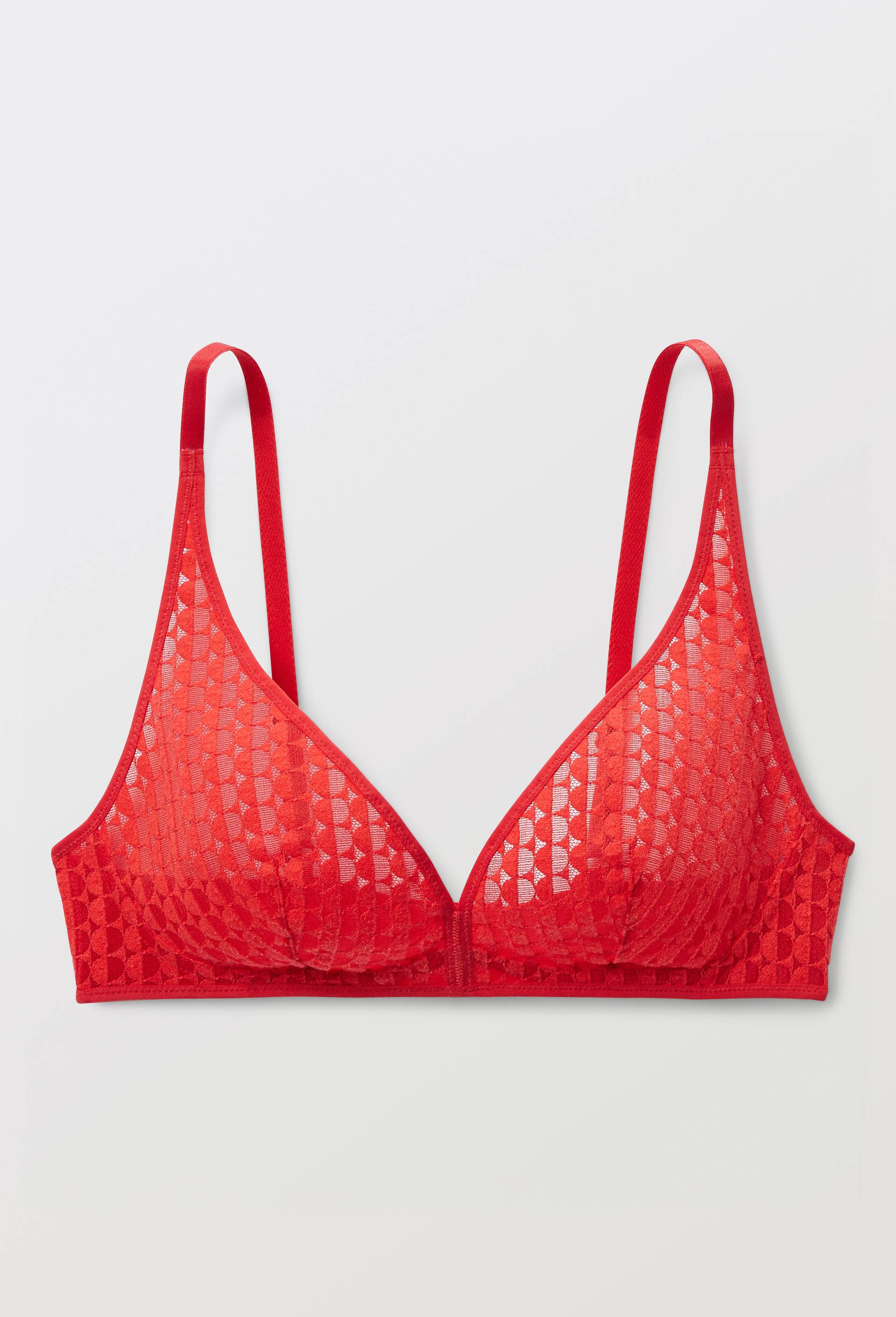 Soutien-gorge triangle foulard PAOLINA en dentelle, Rouge, large image number 2