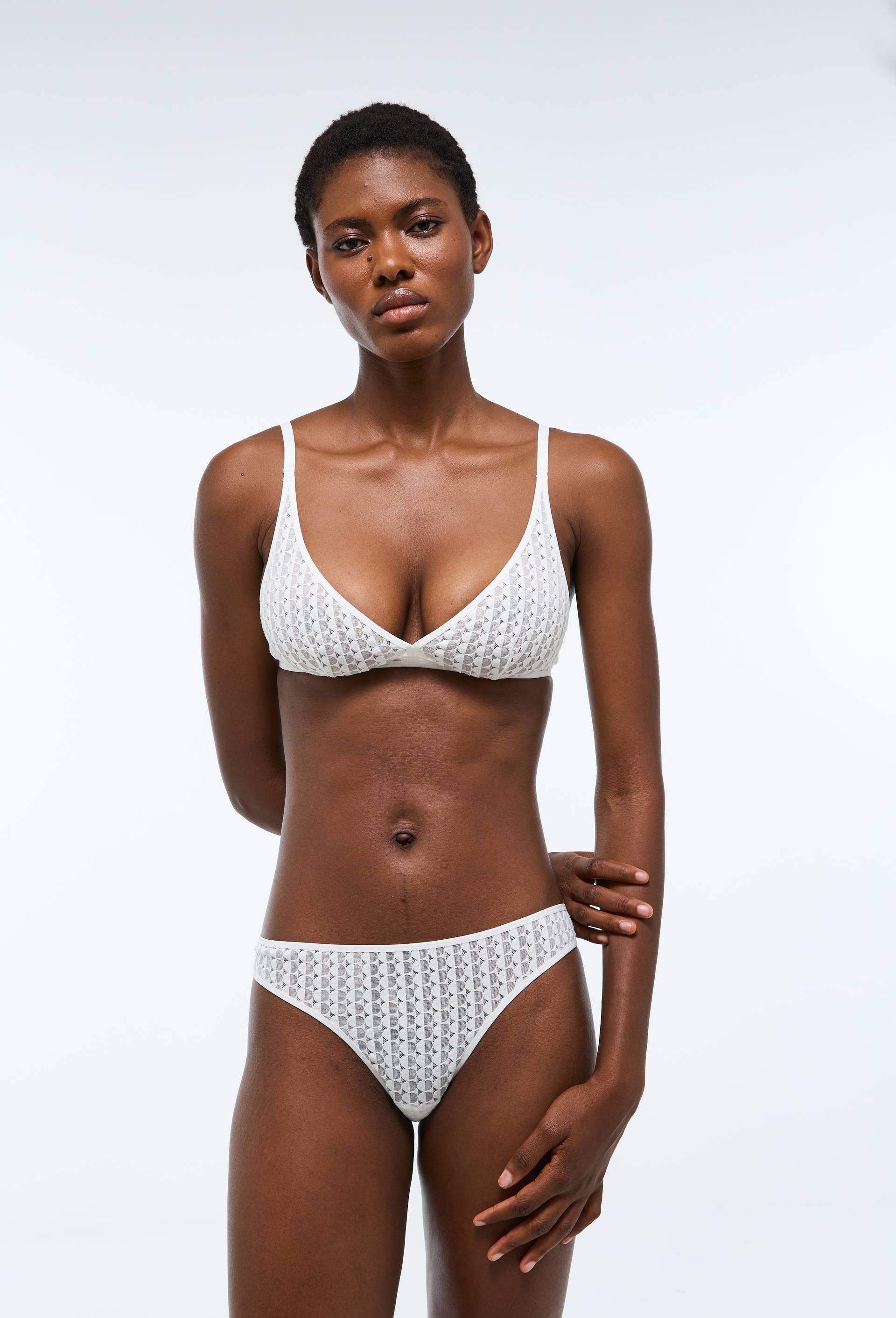 Culotte PAOLINA en dentelle, Ecru, large image number 0