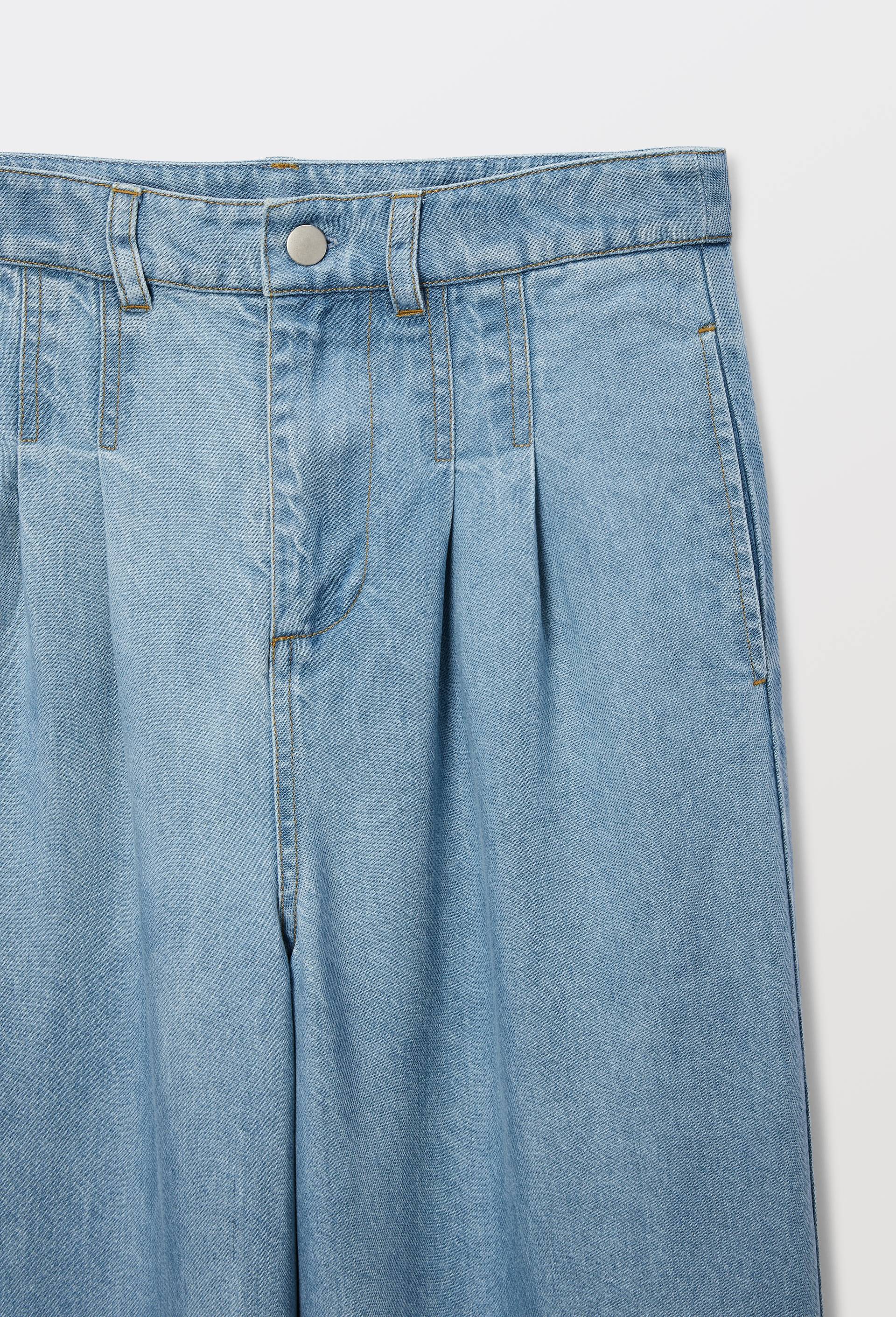 Pantalon fluide large en lyocell, Bleu clair, large image number 3