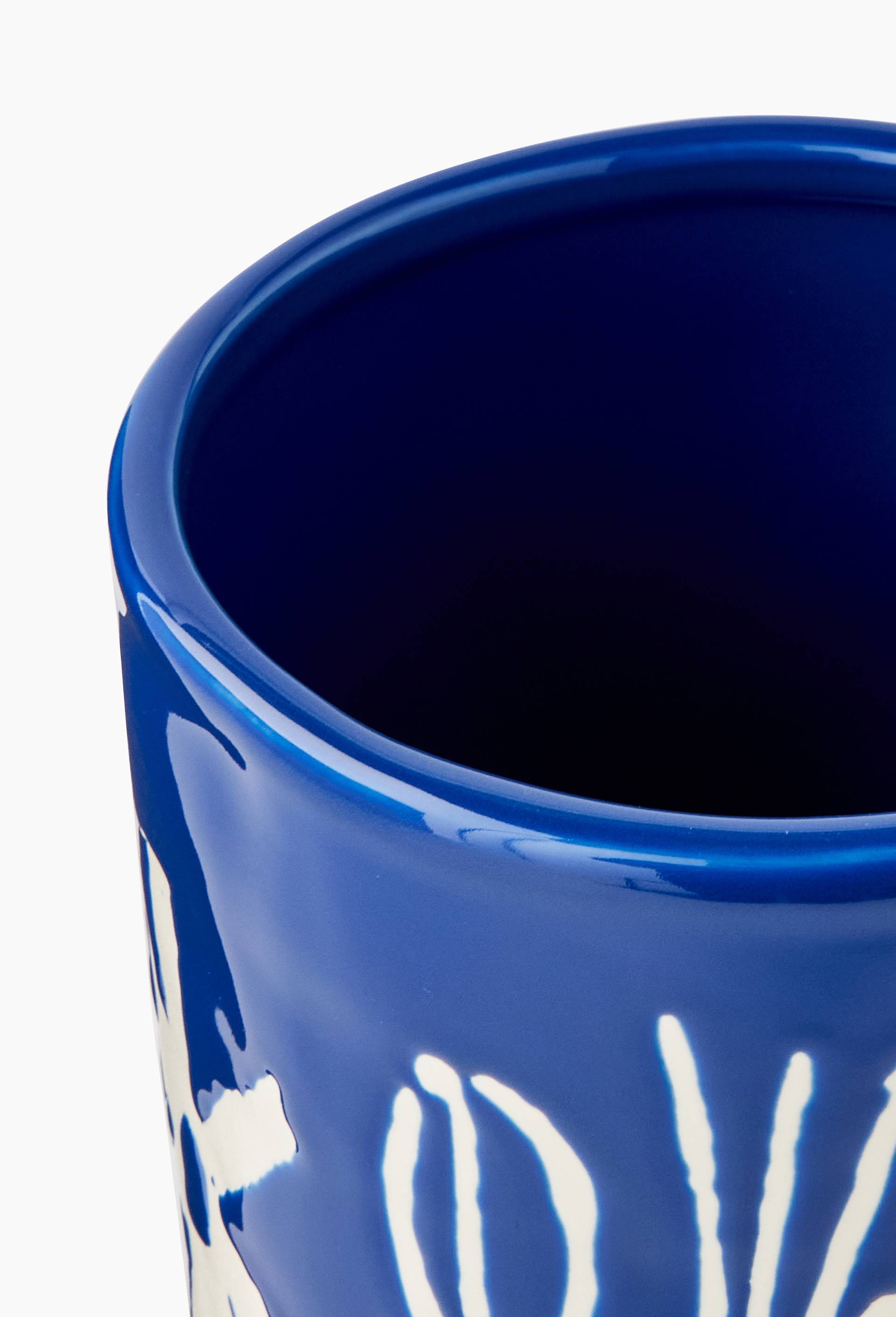 Vase, 30x14cm, en c&eacute;ramique - BD GRAFT x MONOPRIX, Bleu clair, large image number 2