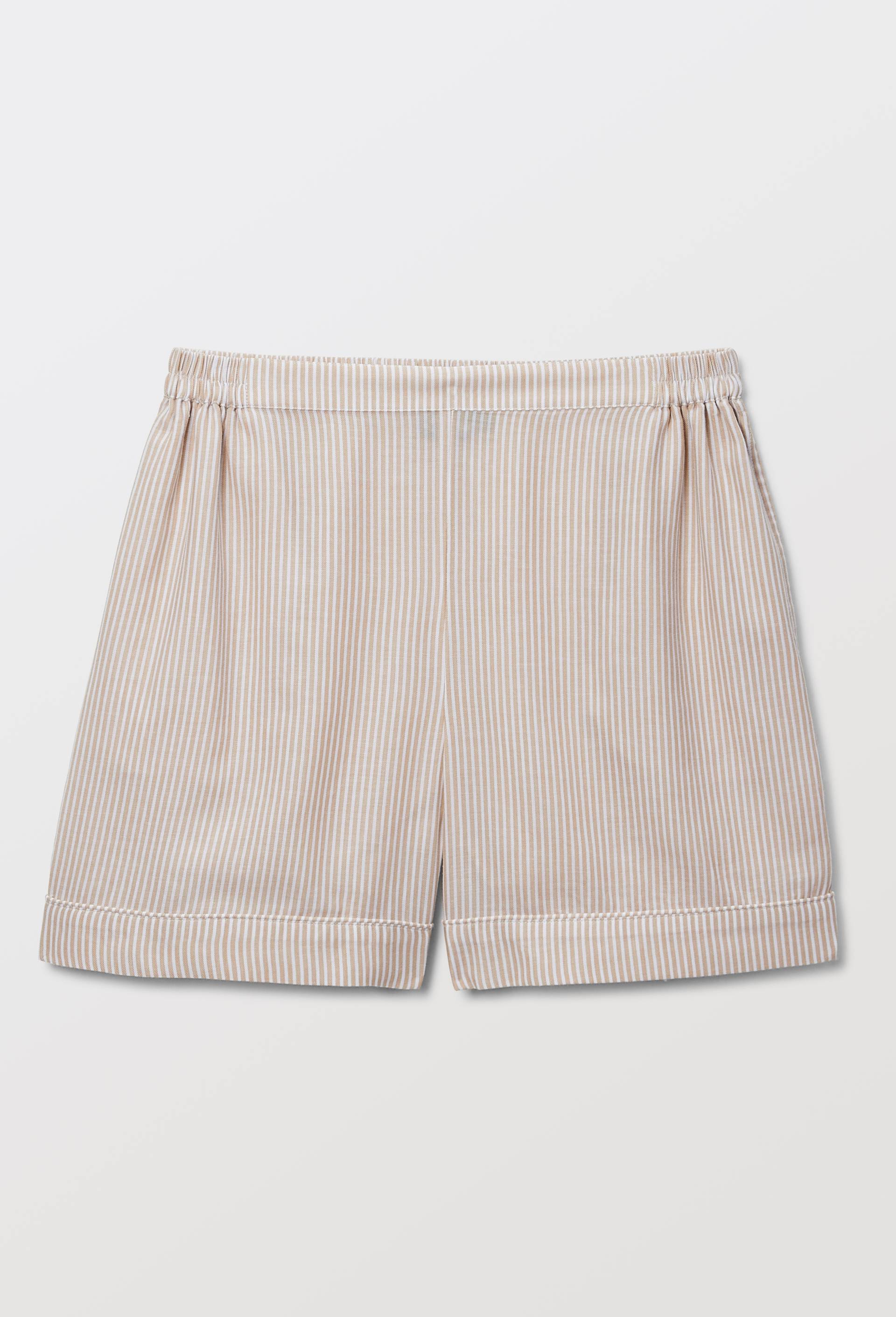 Short ray&eacute; en voile de coton bio GOTS, Beige, large image number 2.0
