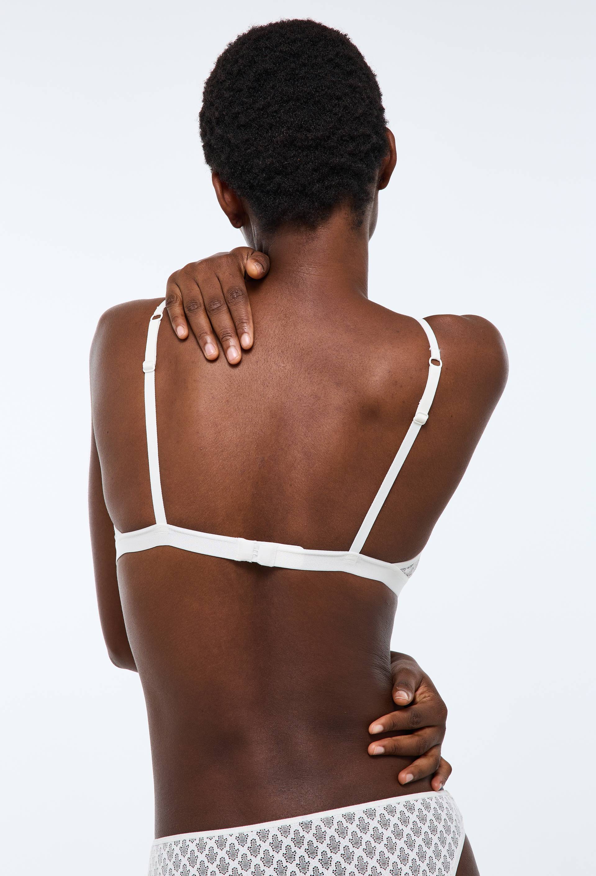 Soutien-gorge triangle MELLA en dentelle, Ecru, large image number 2.0