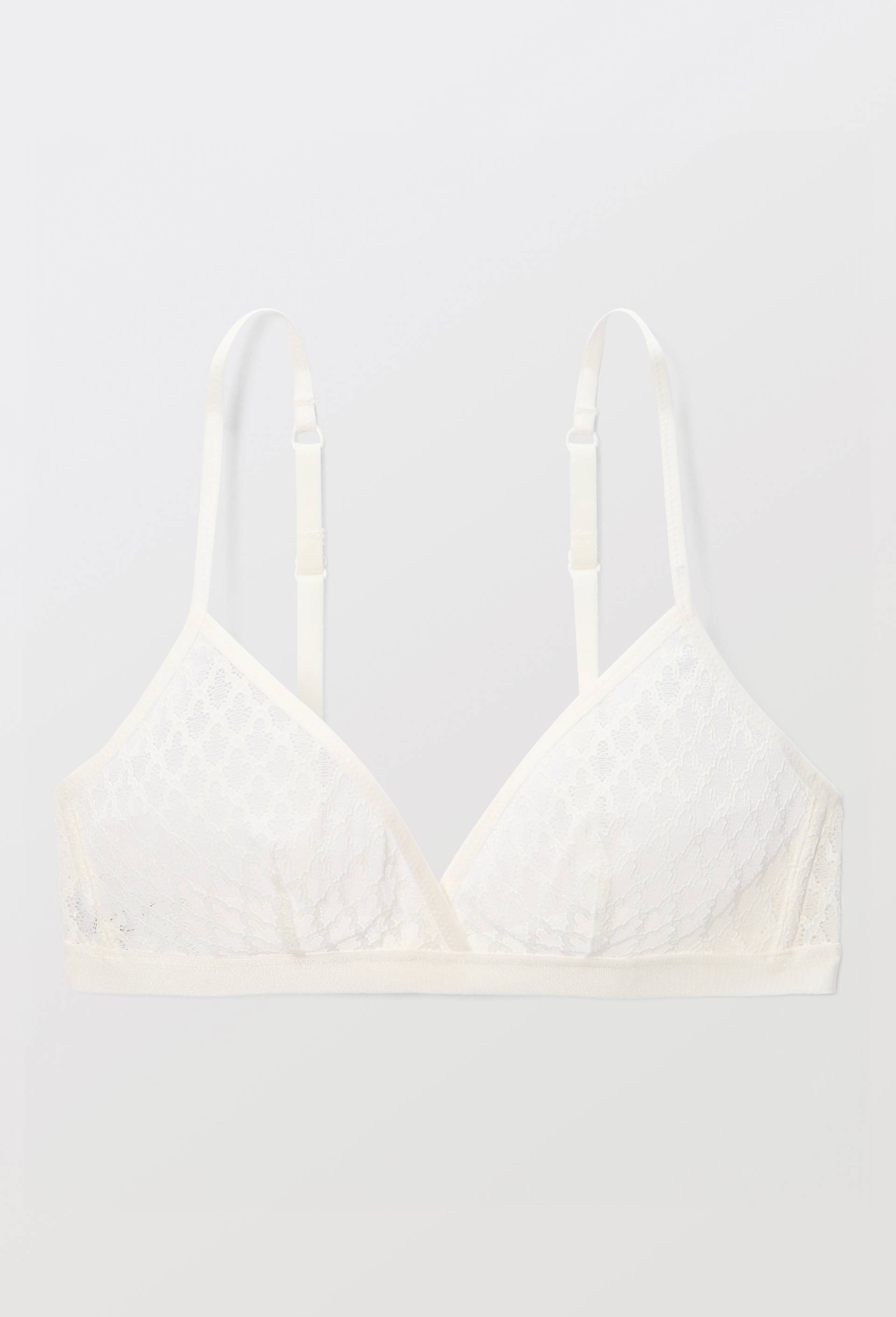 Soutien-gorge triangle MELLA en dentelle, Ecru, large image number 3