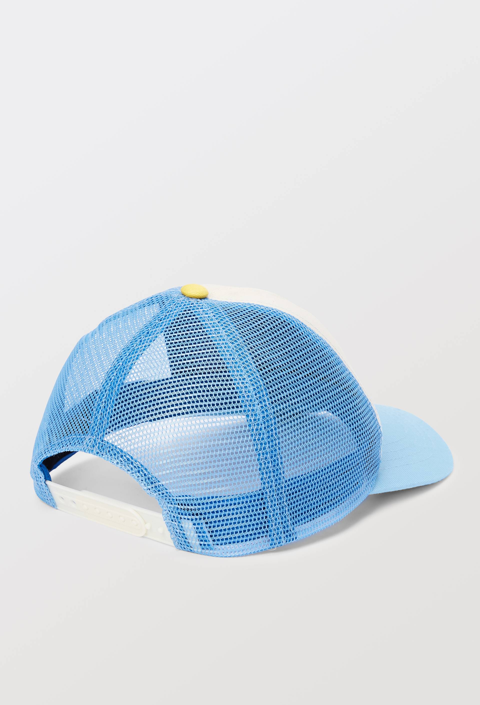Casquette brod&eacute;e en coton et r&eacute;sille, Bleu clair, large image number 1