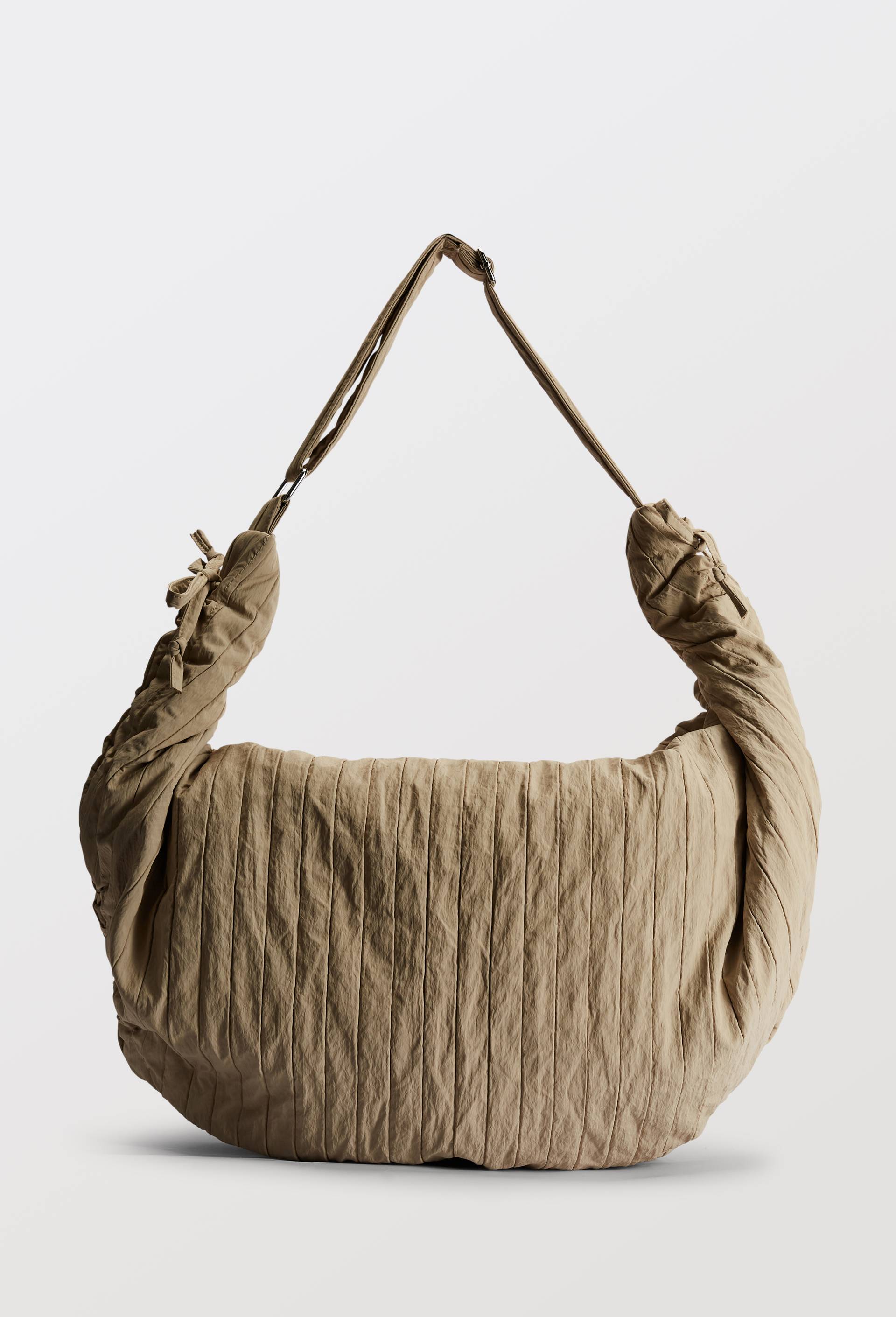 Sac asym&eacute;trique port&eacute; travers, Beige clair, swatch image