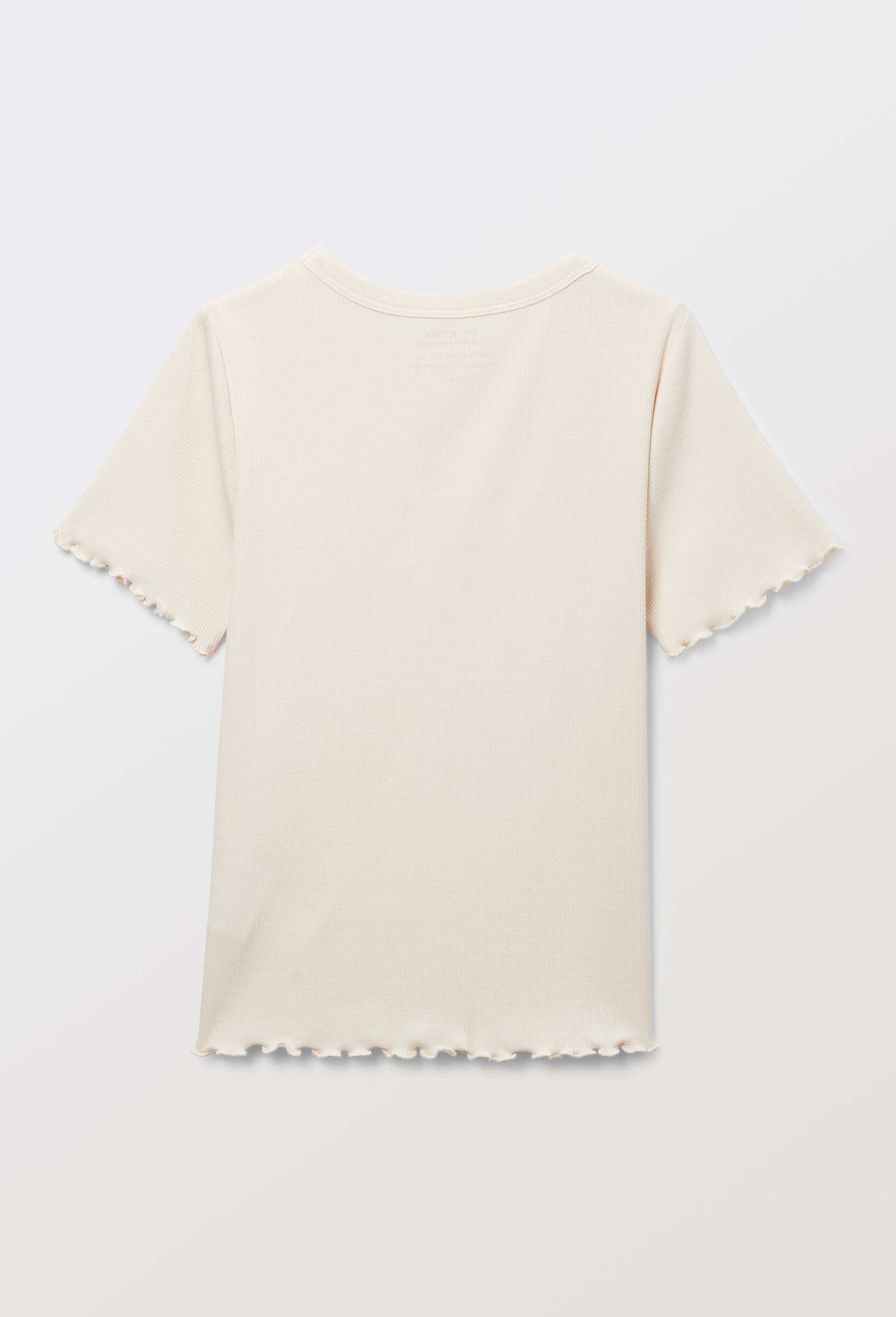 T shirt uni brod&eacute;, Beige clair, large image number 2