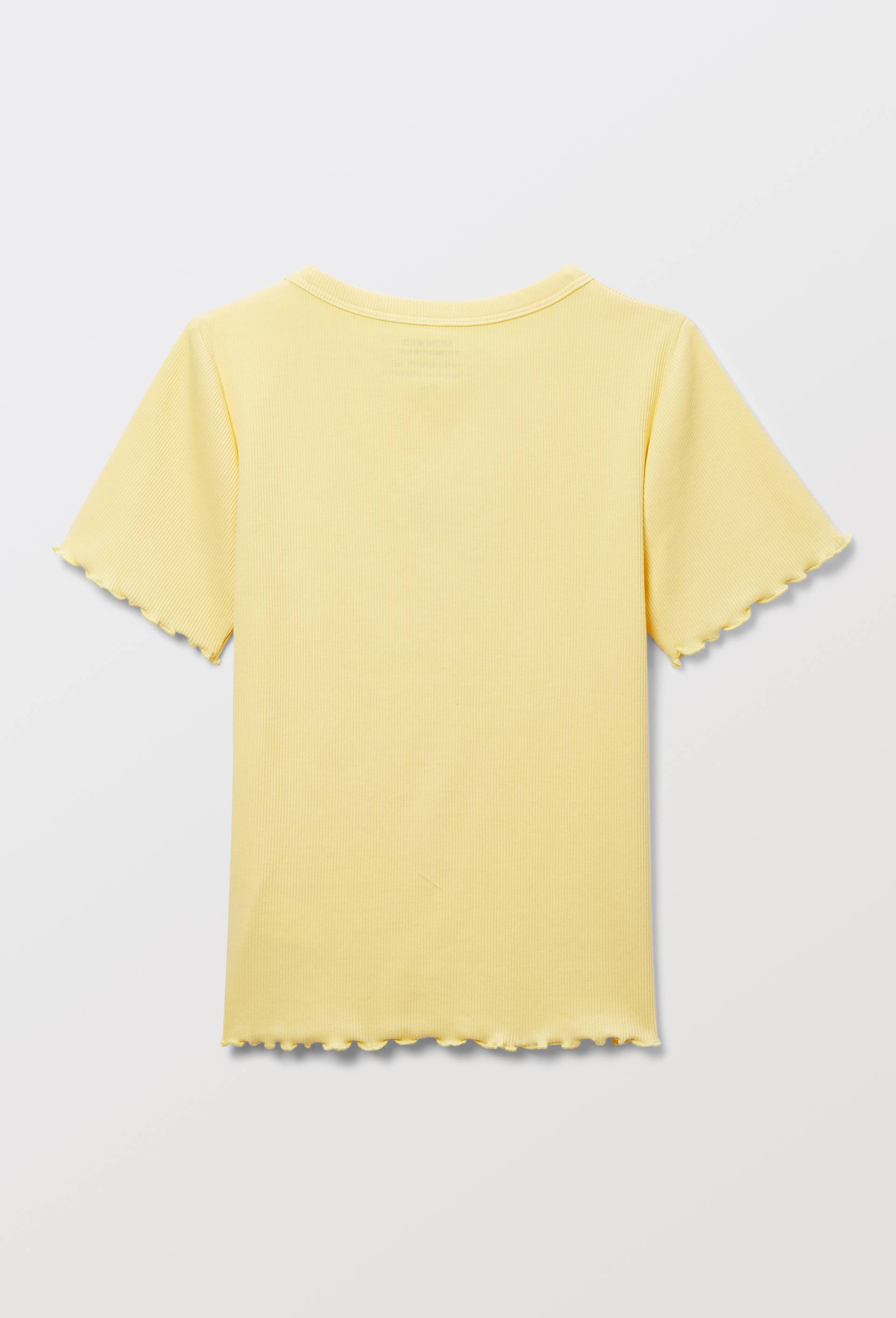 T shirt uni brod&eacute;, Jaune, large image number 2.0