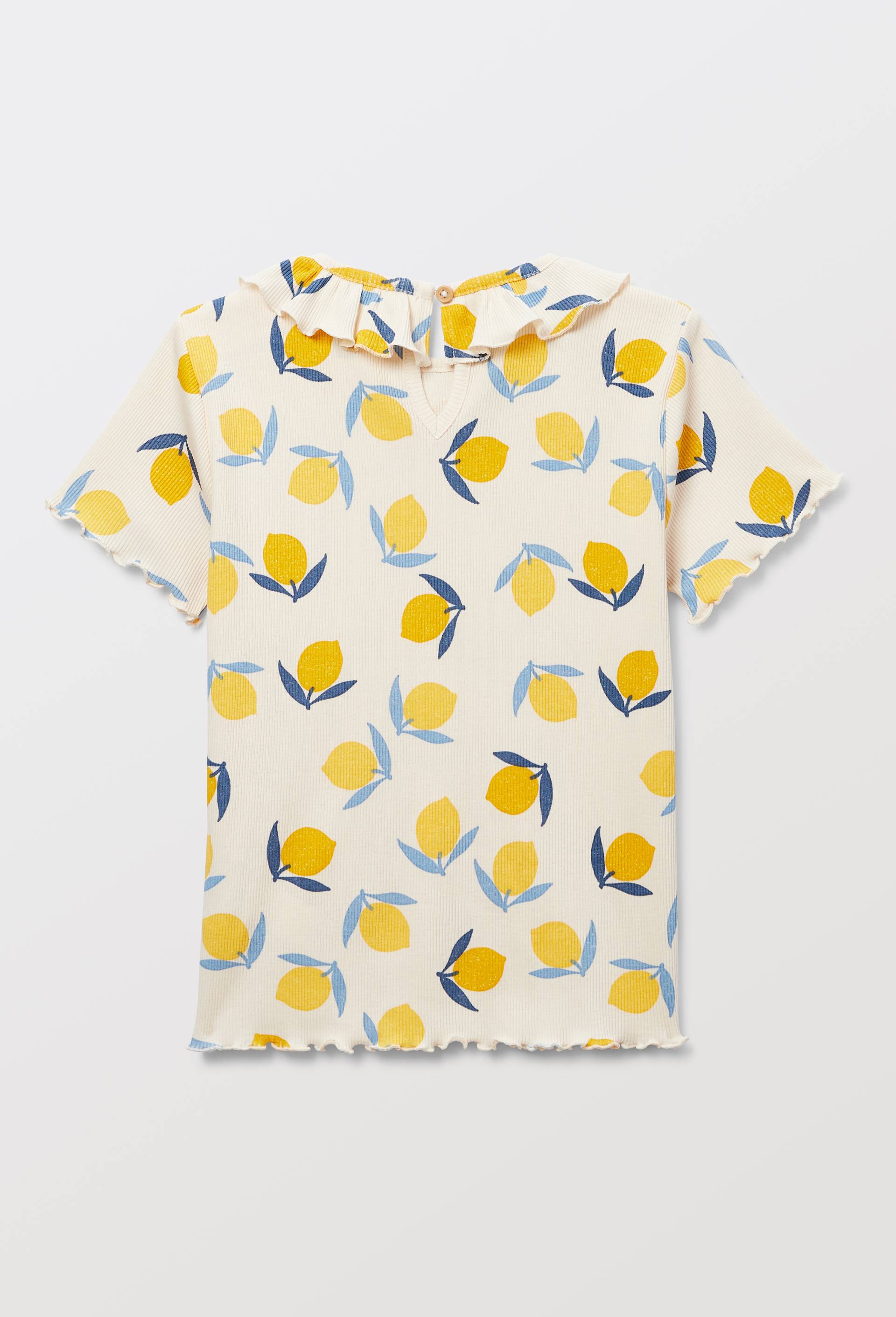 T shirt imprim&eacute; citrons, Beige clair, large image number 2