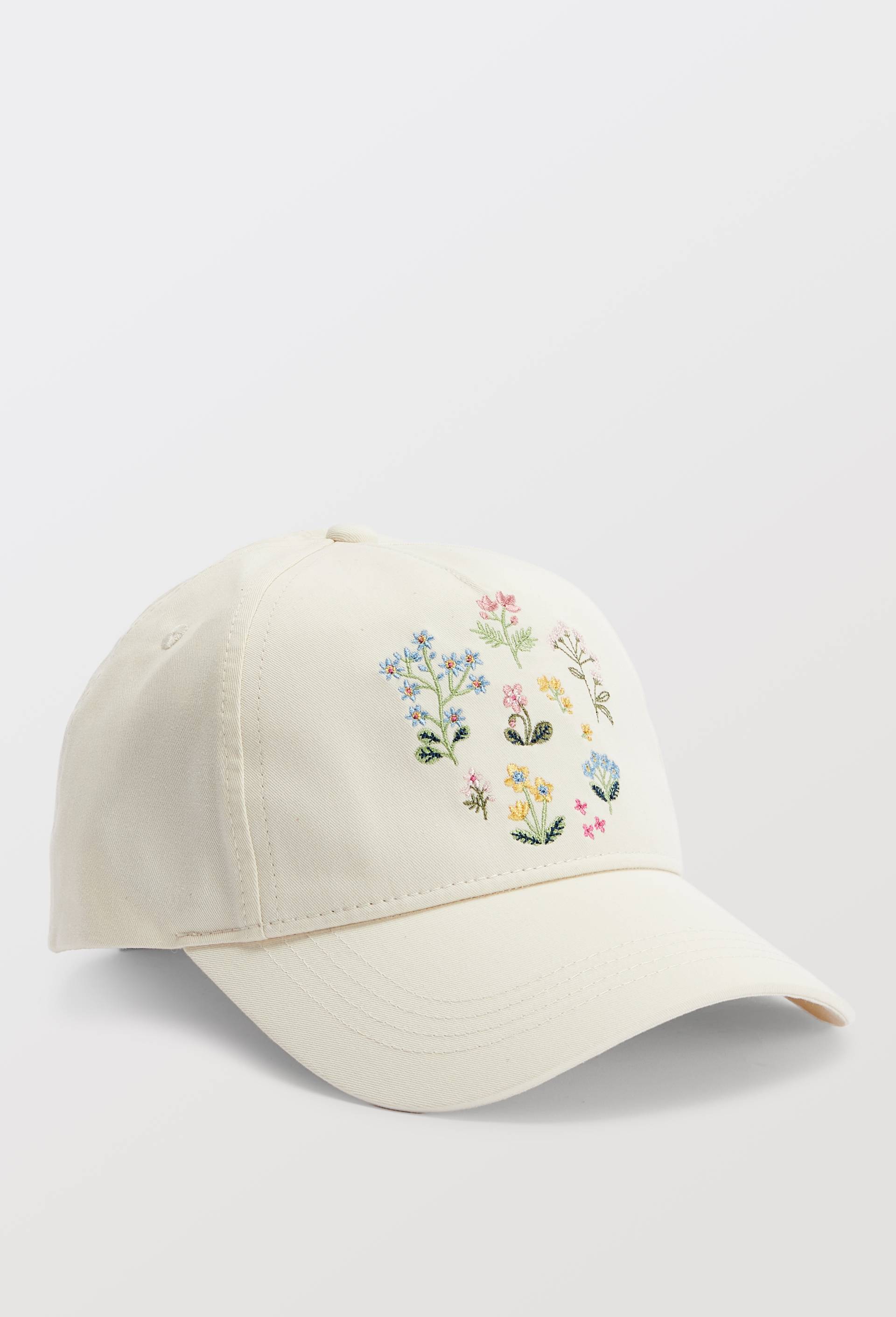 Casquette brod&eacute;e en coton, Beige clair, large image number 0